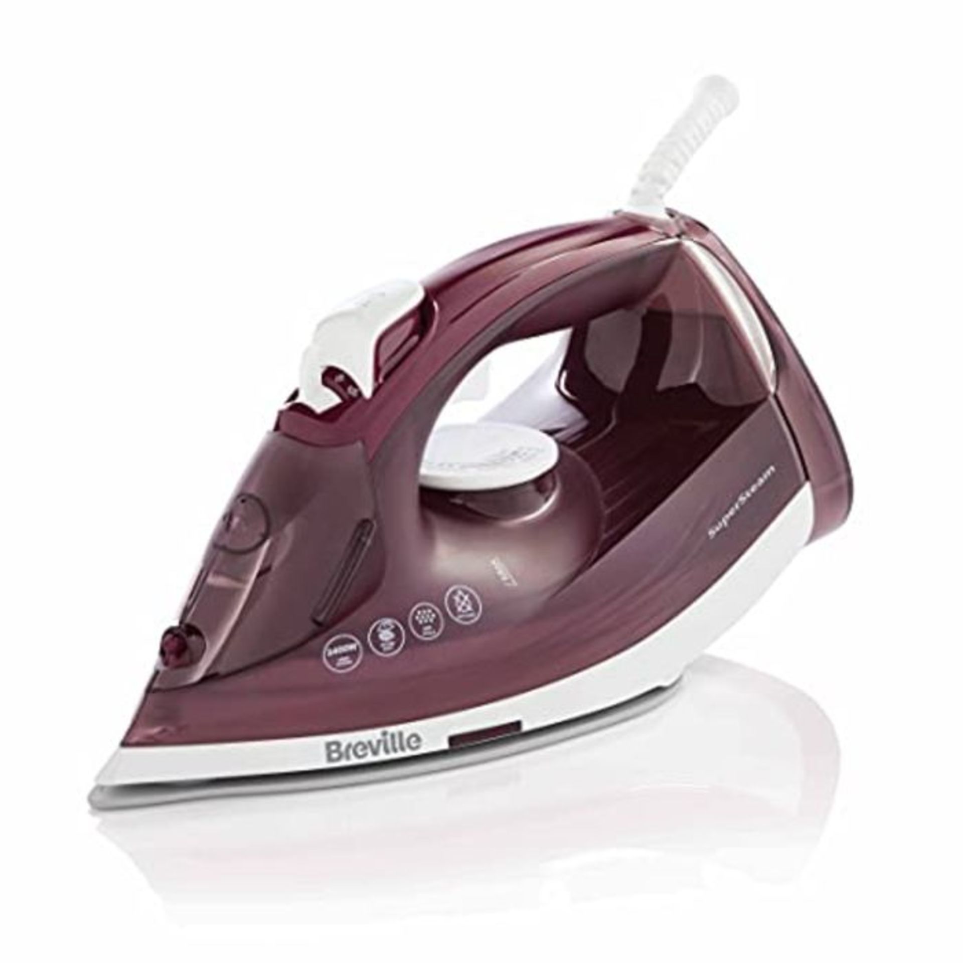 Breville SuperSteam Steam Iron | 2400W | Ceramic Soleplate | 180g Steam Shot | 300ml W