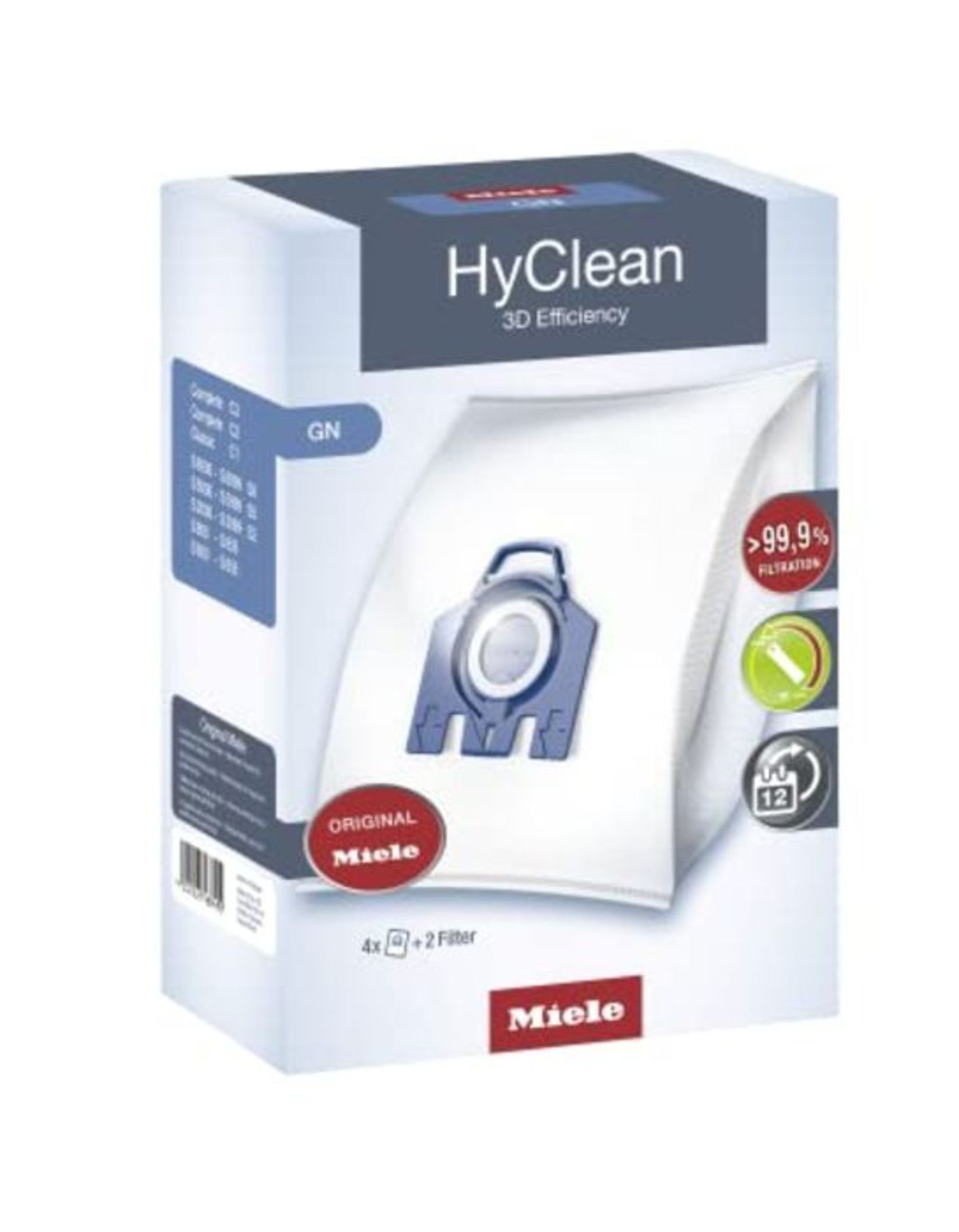 Miele 9917730 HyClean 3D Efficiency GN Vacuum Cleaner Bags for Bagged Miele Vacuum Cle