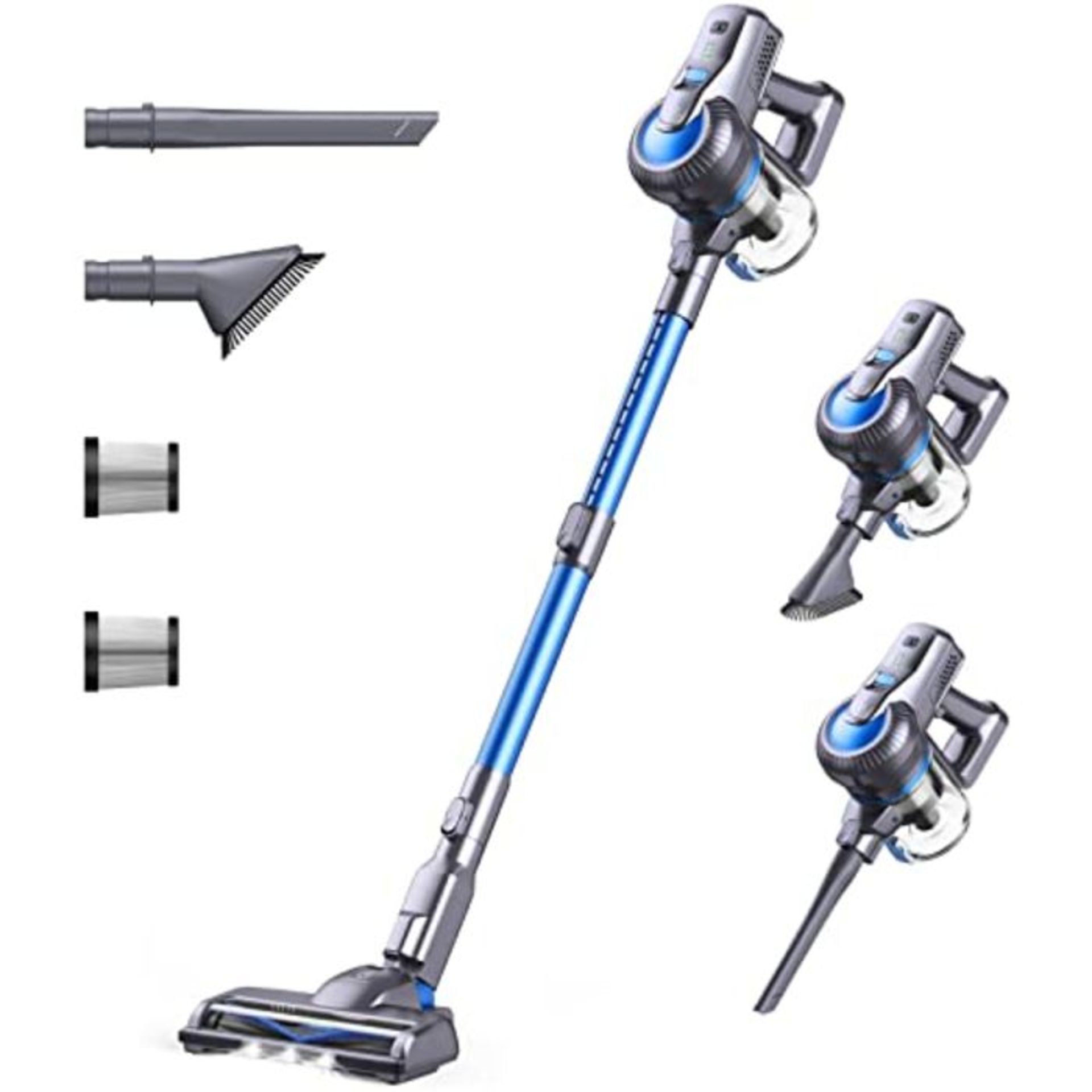 RRP £76.00 Greenote Cordless Vacuum Cleaner, 23000PA Stick Vacuum Cleaner 6 in 1, Powerful Hoover