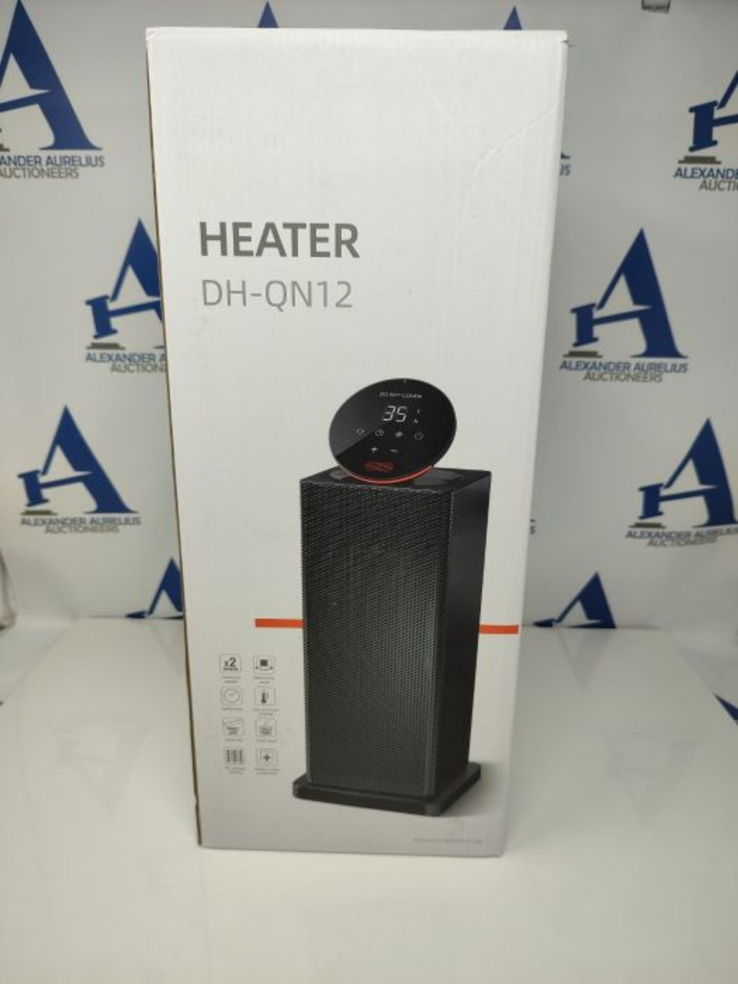 RRP £59.00 OMISOON Heater 2000W, ECO Electric Heater with 90°Oscillation, Thermostat, 24H Timer, - Image 2 of 3