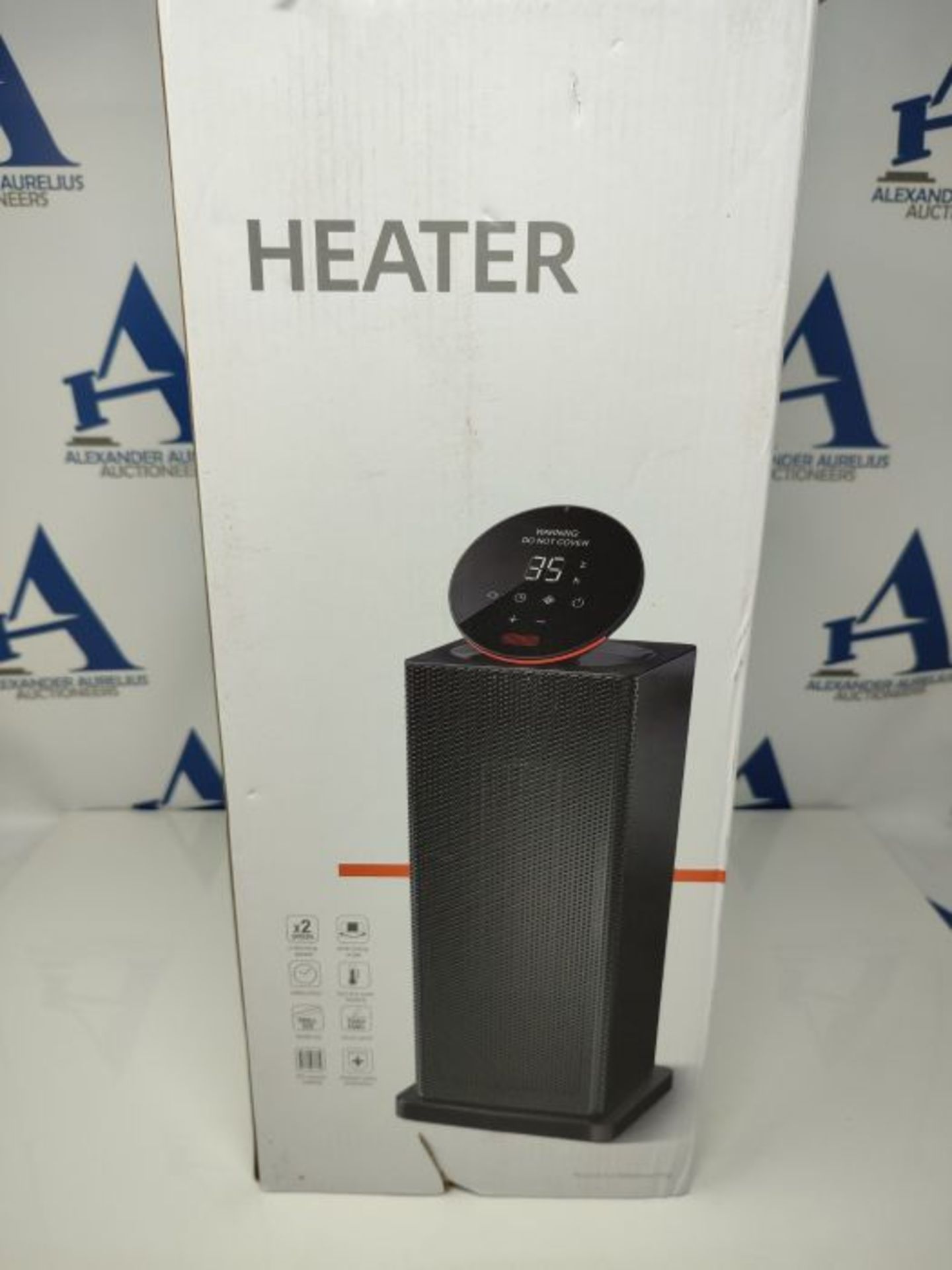 RRP £59.00 OMISOON Heater 2000W, ECO Electric Heater with 90°Oscillation, Thermostat, 24H Timer, - Image 2 of 3