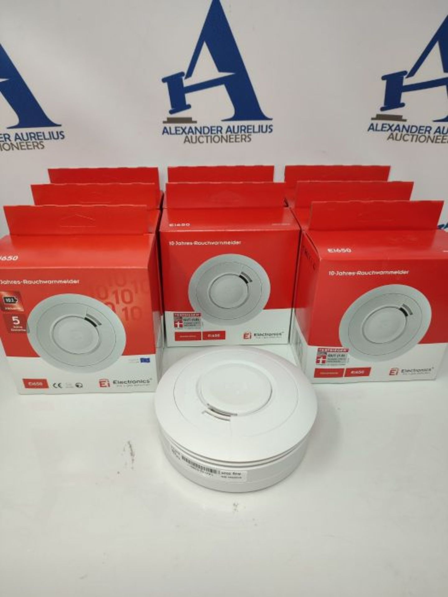 RRP £167.00 Ei Electronics Round Smoke Detector Ei-650 - In White? - As a set of 8 - Lithium batte