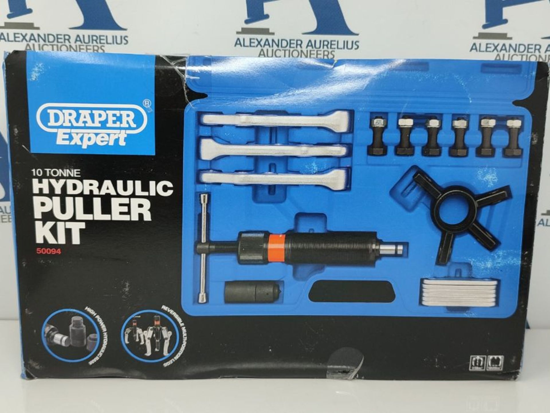 RRP £110.00 Draper 50094 HPK, Blue, 10 Tonne Hydraulic Puller Kit - Image 2 of 3