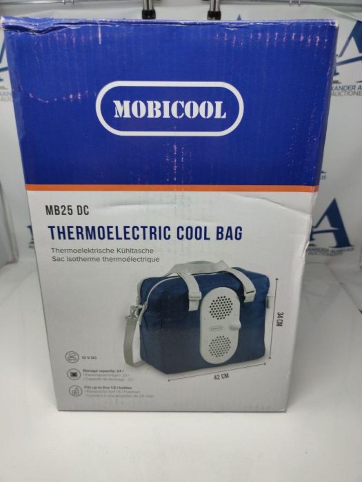 RRP £70.00 MOBICOOL MB25 DC Thermoelectric Cool Bag, Blue, 23 Litre 12 V - Image 2 of 3