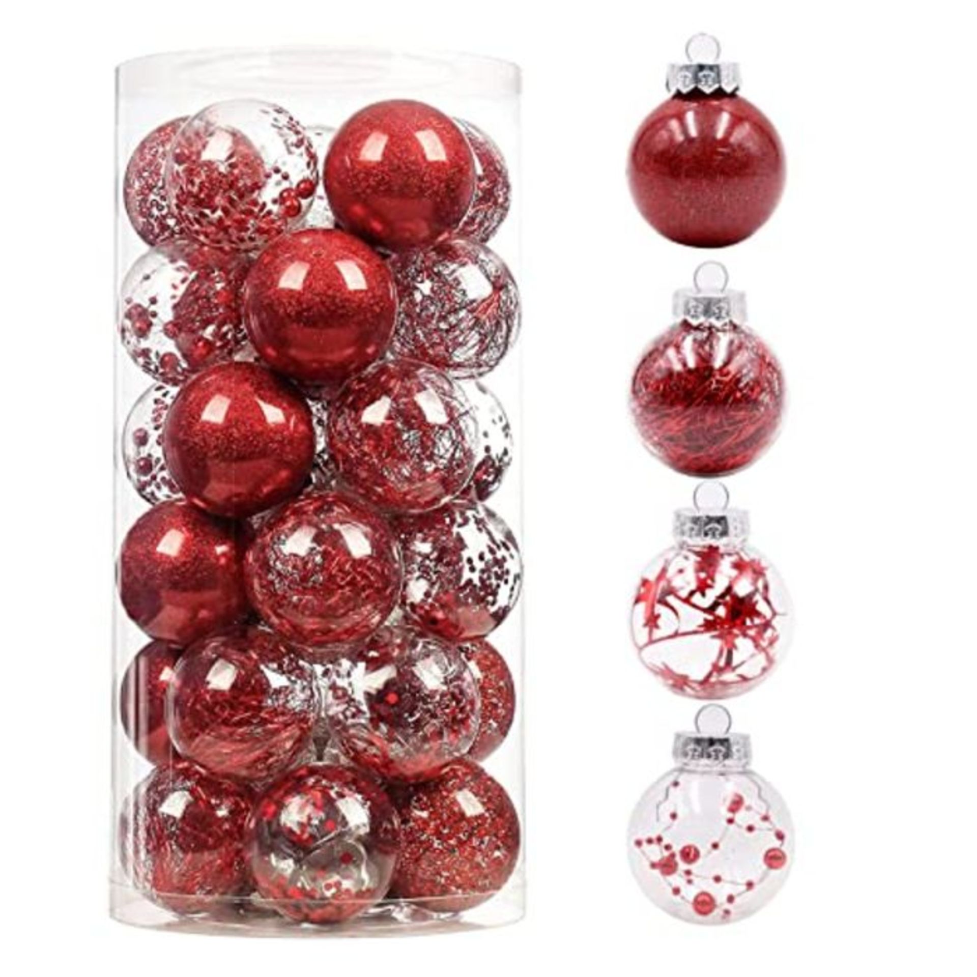 Pieces Christmas Balls Ornaments,Christmas Clear Baubles,Christmas Decorations,for Hom