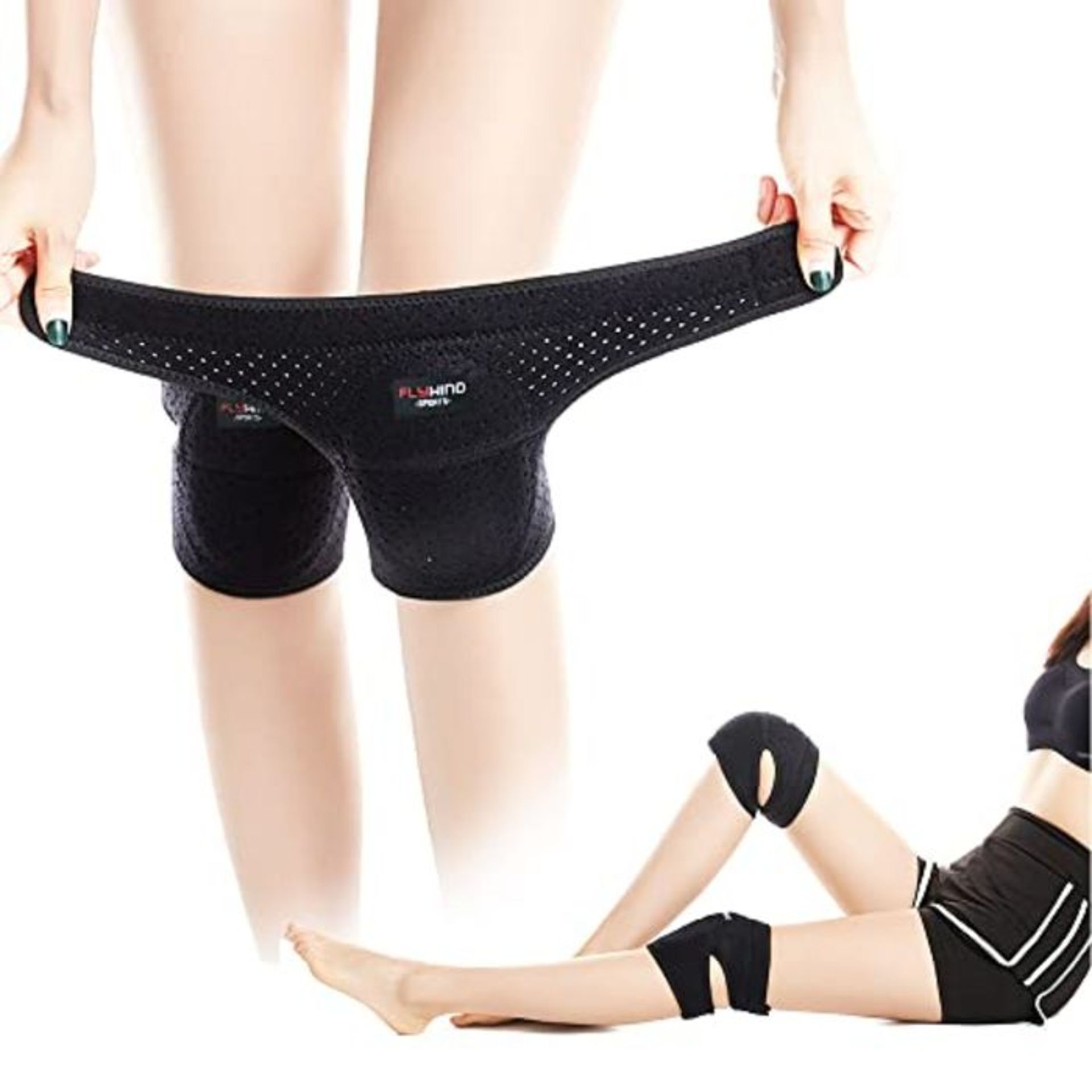 FLYWIND Adjustable Protective Soft Sponge Dance Knee Pad for Women Girls,Stabilized Cu