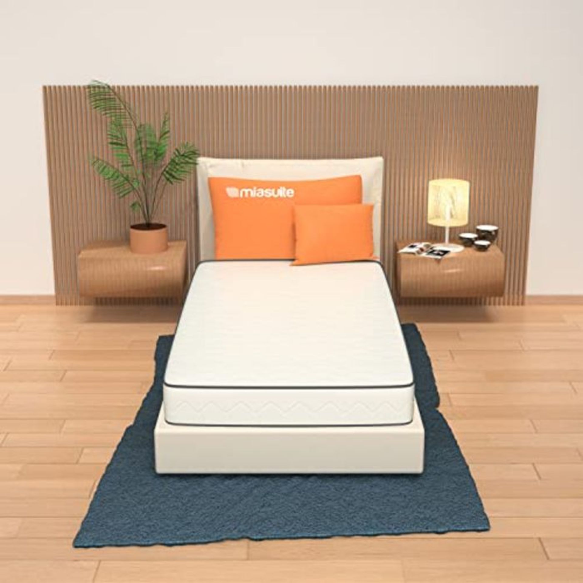 RRP £79.00 Waterfoam Mattress, Height 20 cm, Orthopaedic Cotton Cover, Model: Spring 80 x 190 cm,