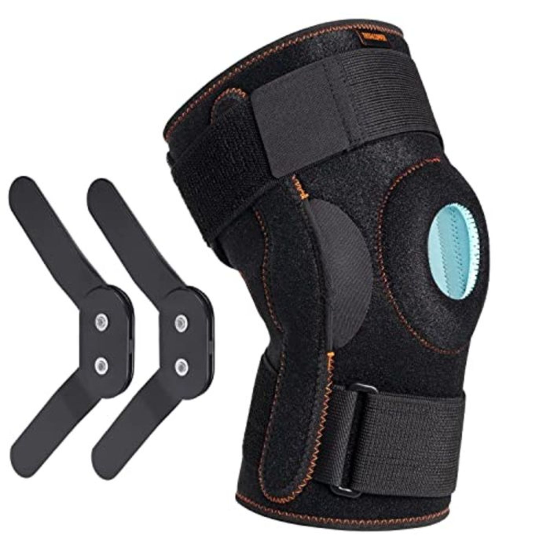 Thx4COPPER Hinged Knee Brace-Adjustable Open Patella with Parallel Straps & Dual Side