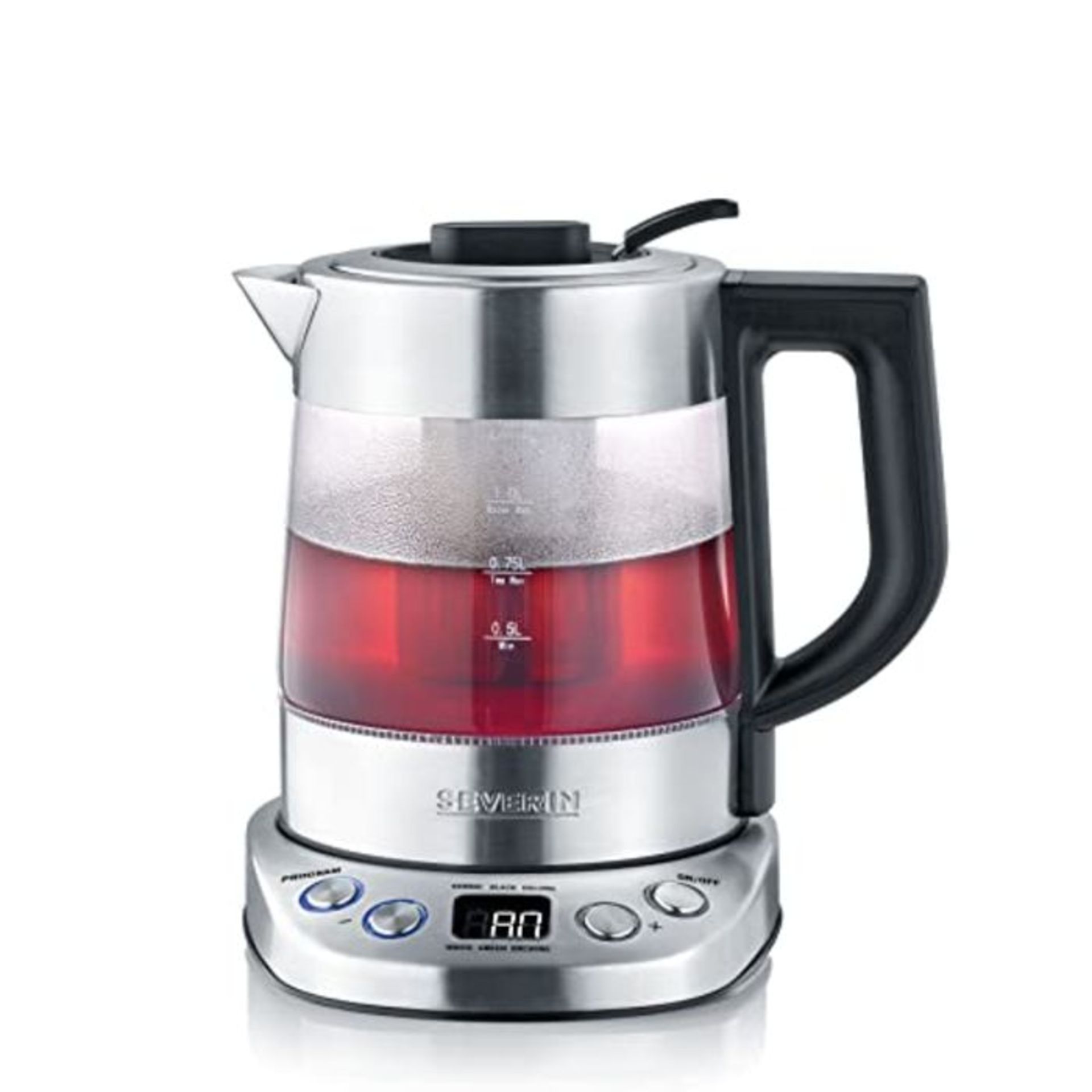 RRP £52.00 Severin Deluxe Mini Kettle for Cooking Water and Tea with 2000 W of Power WK 3473, Gla