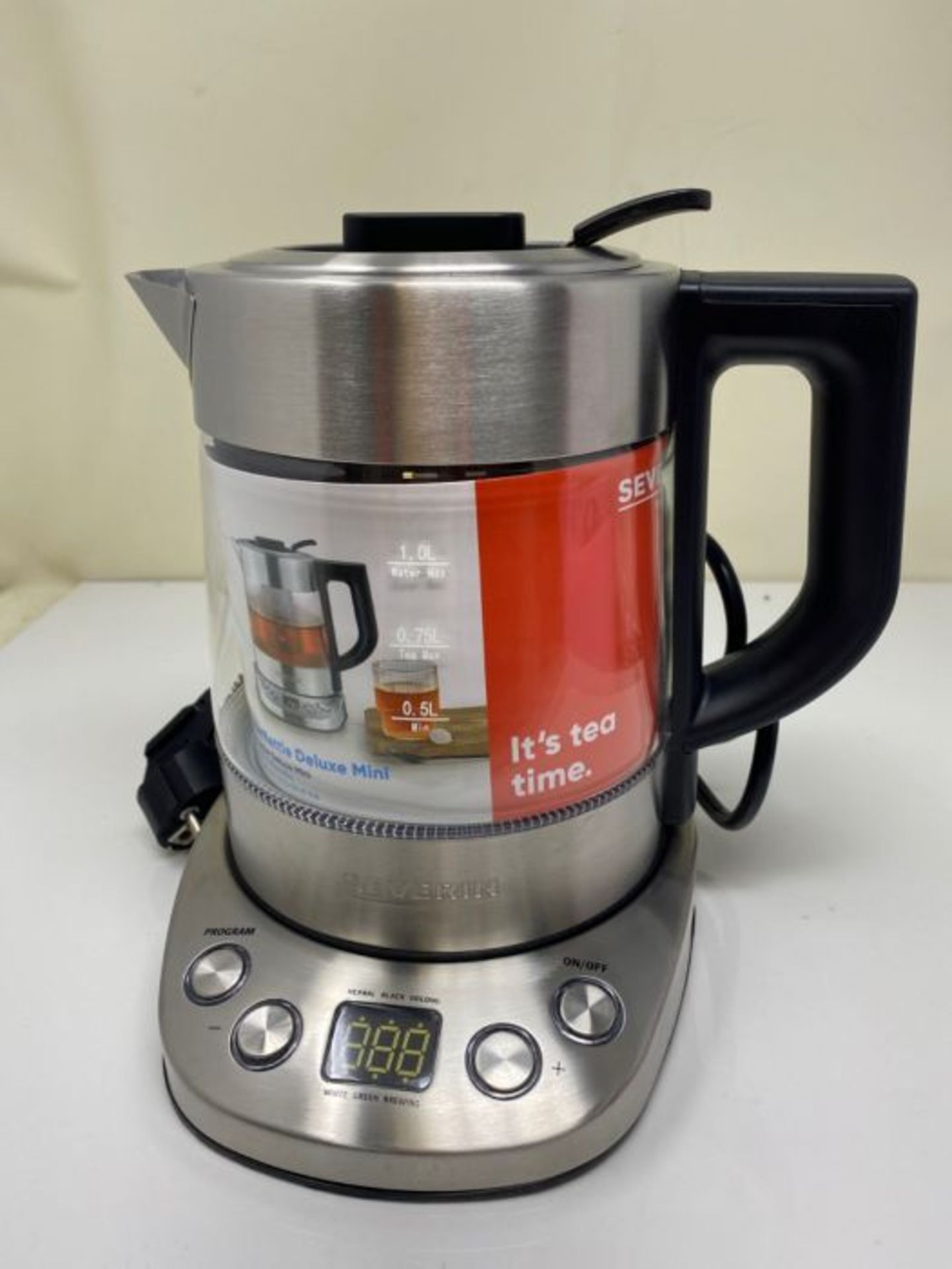 RRP £52.00 Severin Deluxe Mini Kettle for Cooking Water and Tea with 2000 W of Power WK 3473, Gla - Image 3 of 3