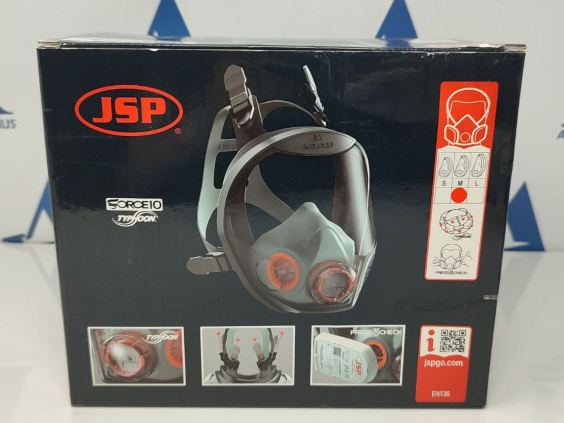 RRP £63.00 JSP - Force10 Typhoon Full Face Mask - Medium (JSP BPB003-004-000) - Image 2 of 3