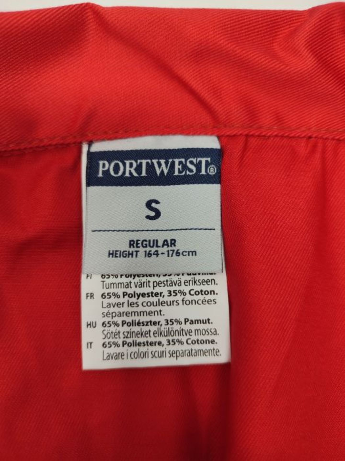 Portwest S999 Euro Workwear Coverall Red, Small - Image 3 of 3
