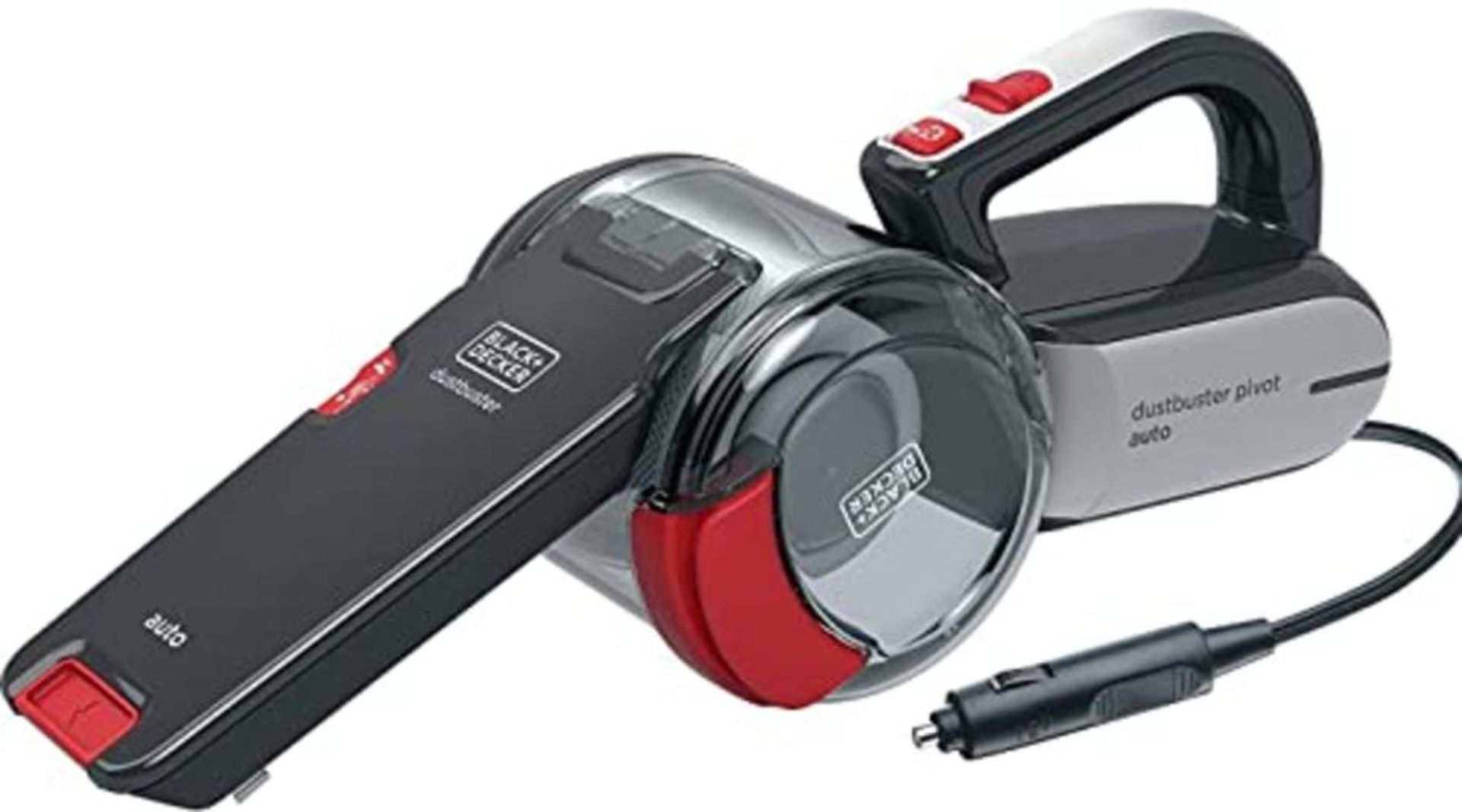 Black & Decker PV1200AV-XJ Car Vac, Grey/Red