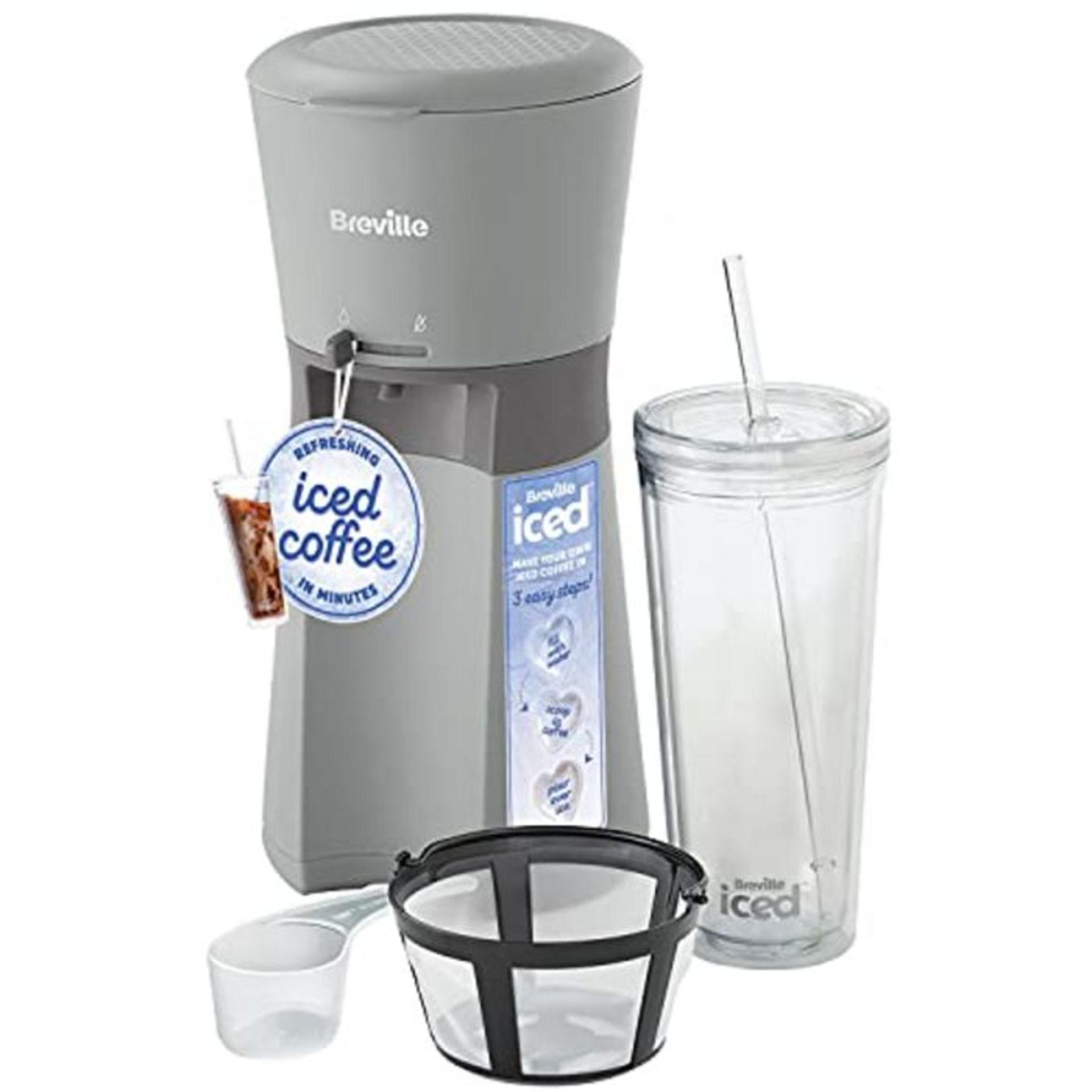 Breville Iced Coffee Maker | Plus Coffee Cup with Straw | Ready in Under 4 Minutes | G