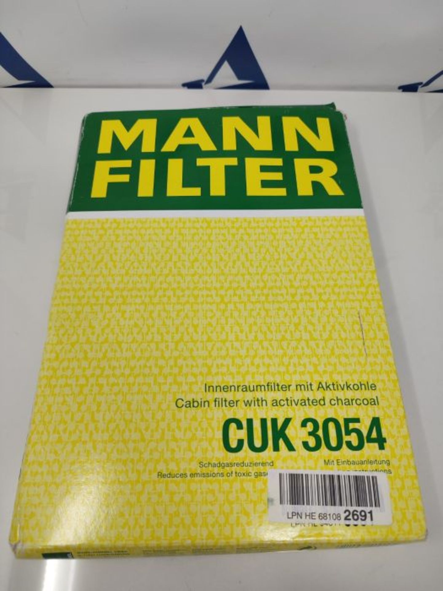 Original MANN-FILTER Interior Filter CUK 3054 - Pollen filter with active charcoal - F - Image 2 of 3