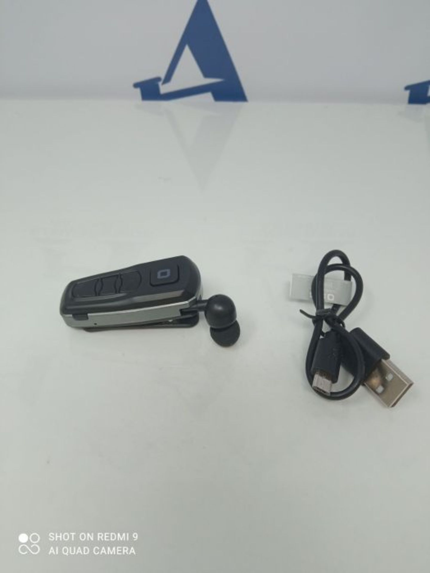 SBS Bluetooth Headset with Clip and Roll-up Wire Multipoint Technology to connect 2 de - Image 2 of 6