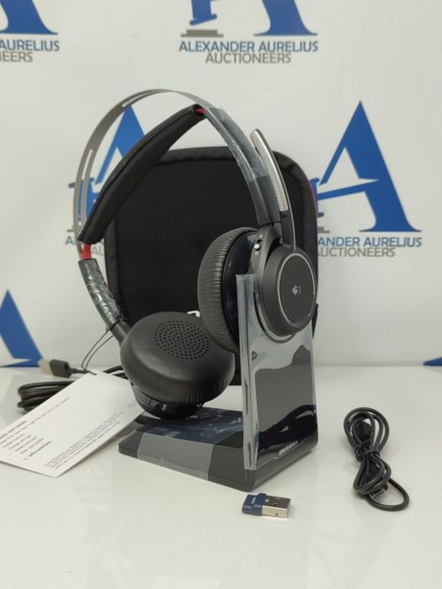 RRP £140.00 Poly - Voyager Focus UC with Charge Stand (Plantronics) - Bluetooth Dual-Ear (Stereo) - Image 3 of 9