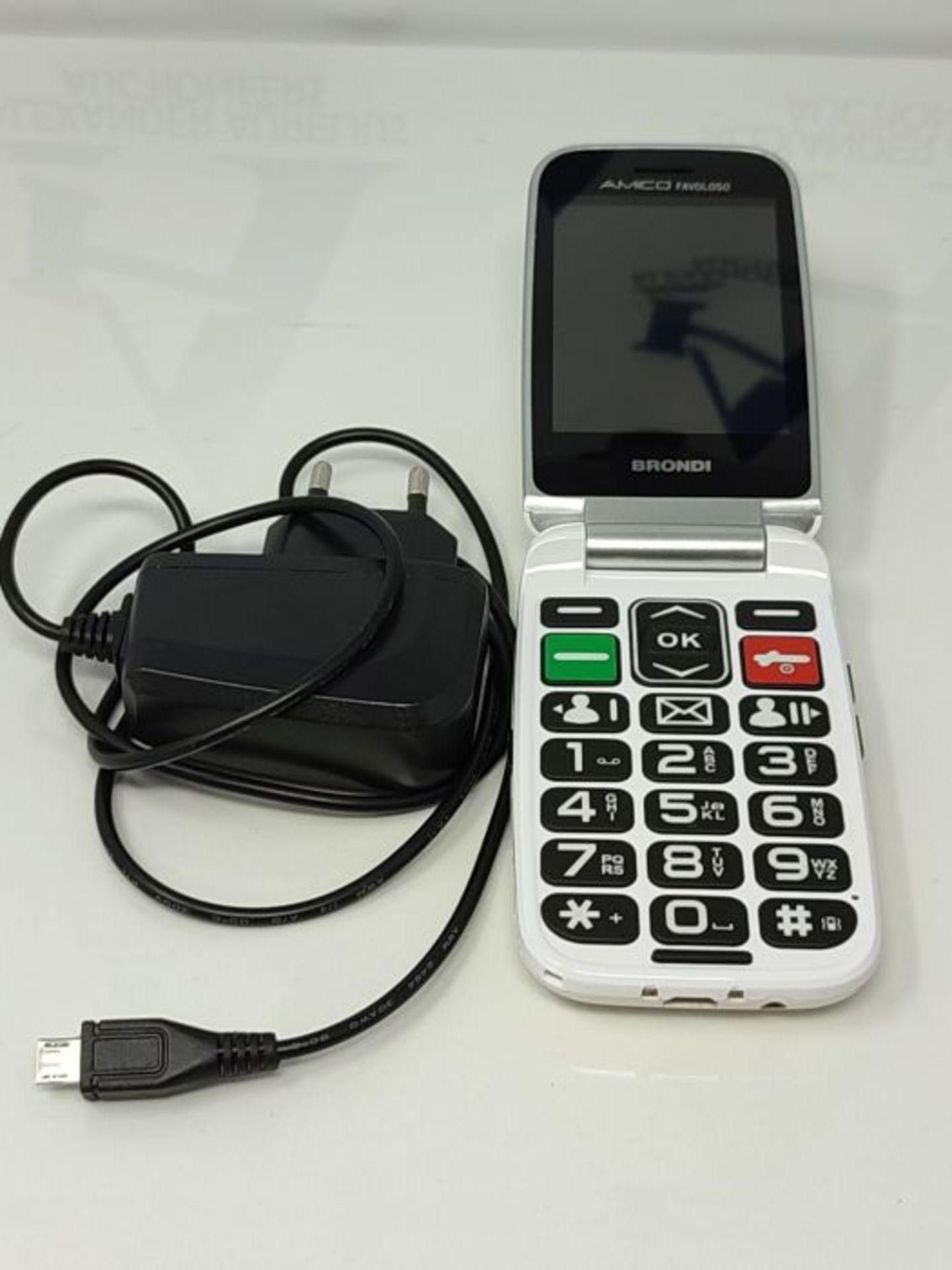 RRP £65.00 Brondi Amico Favoloso, Telefono cellulare GSM per anziani con tasti grandi, tasto SOS - Image 2 of 9