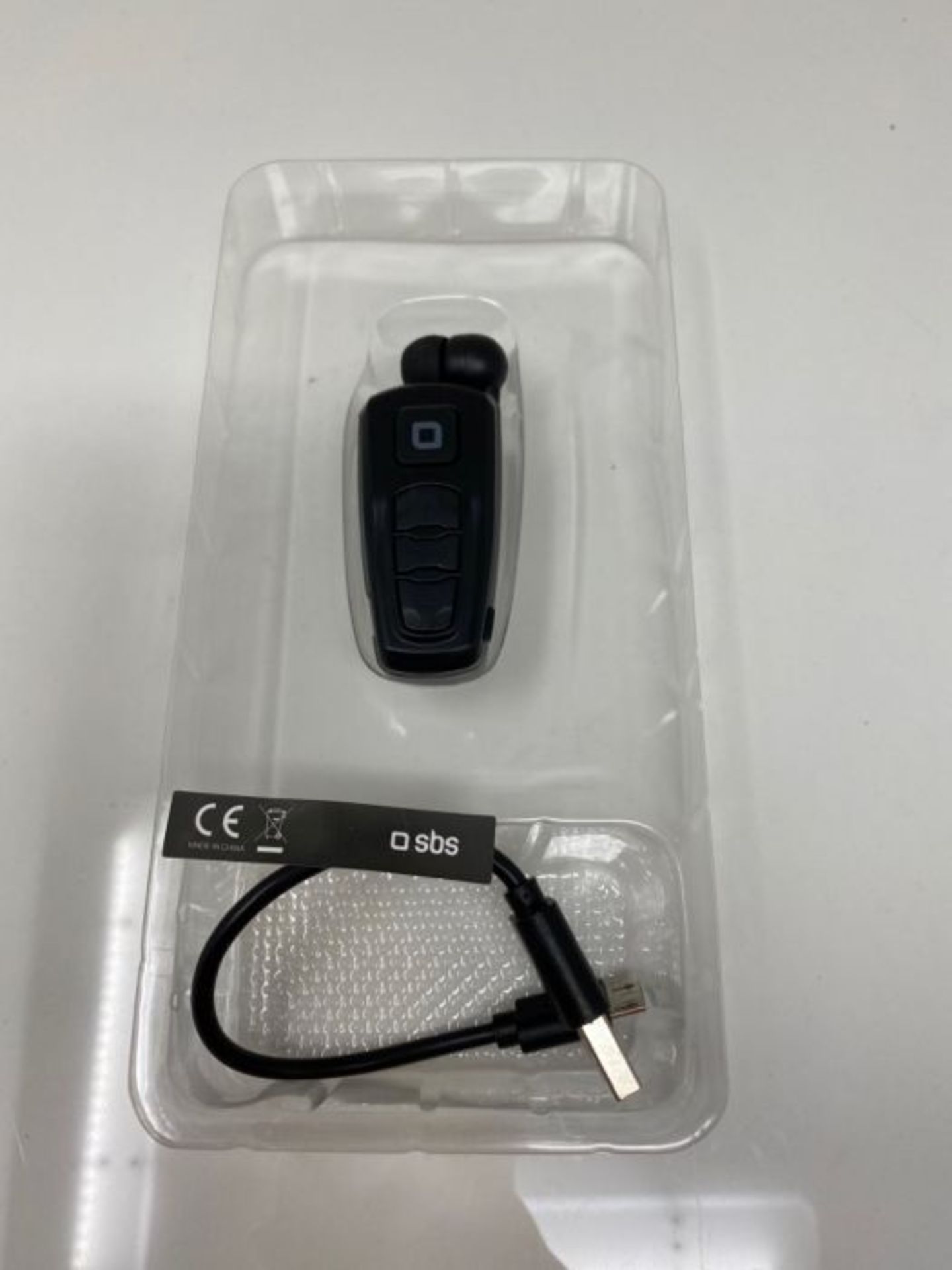 SBS Bluetooth Headset with Clip and Roll-up Wire Multipoint Technology to connect 2 de - Image 6 of 6