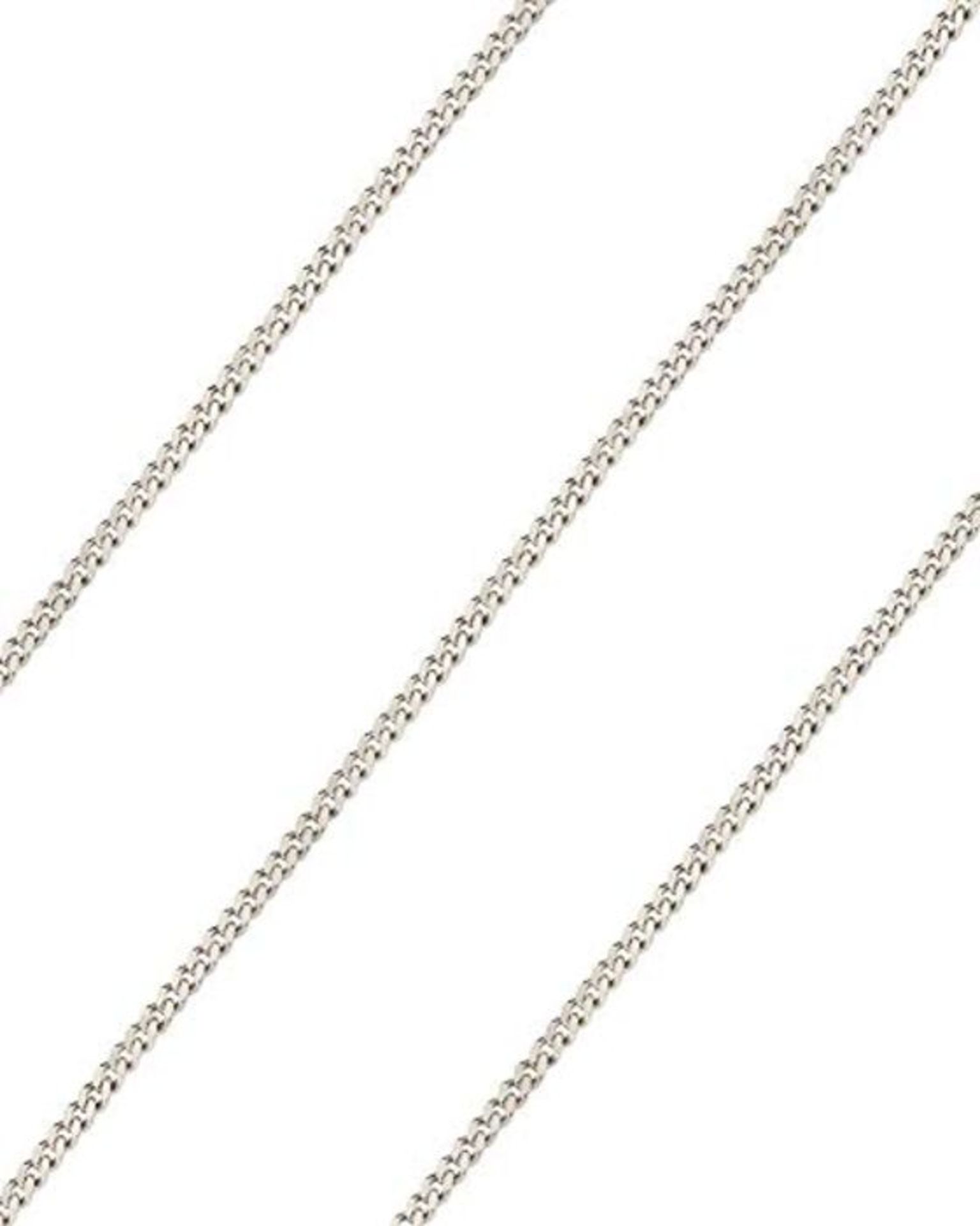 Curb chain 925 sterling silver rhodium-plated 55 cm 1.0 mm