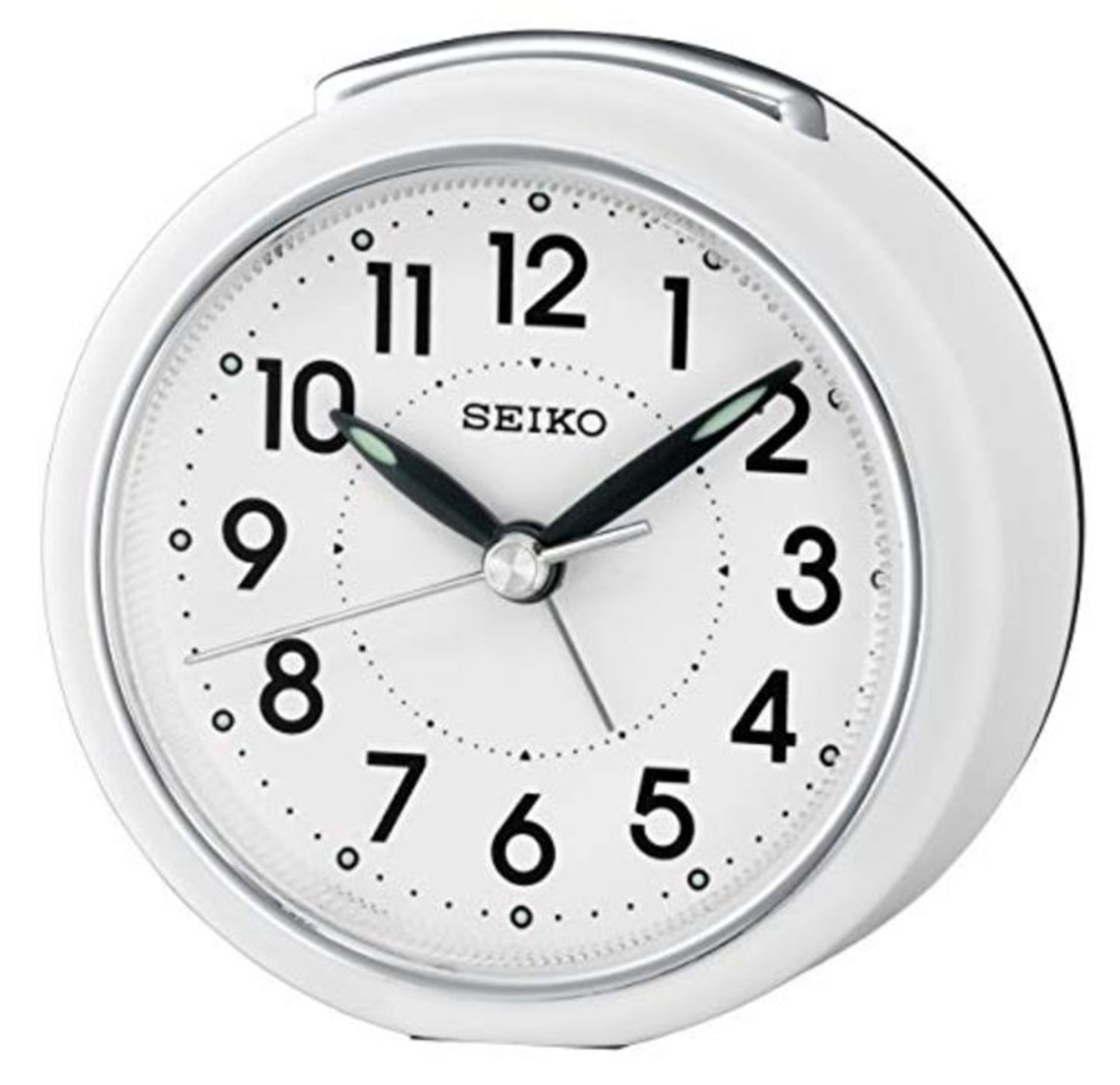 Seiko Alarm Clock Analog Weiss Ear QHE125W
