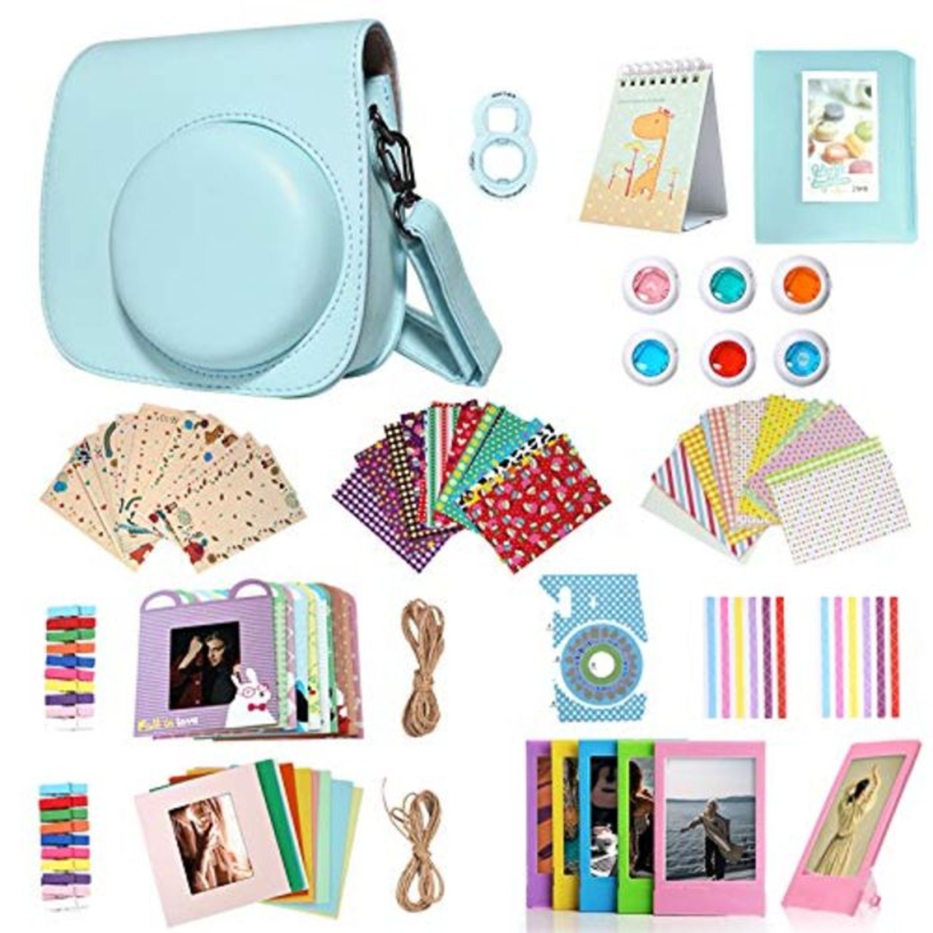 Homesuit 14-in-1 Accessories Kit For Fujifilm Instax Mini 9/8/8+ Include Case/Album/Se