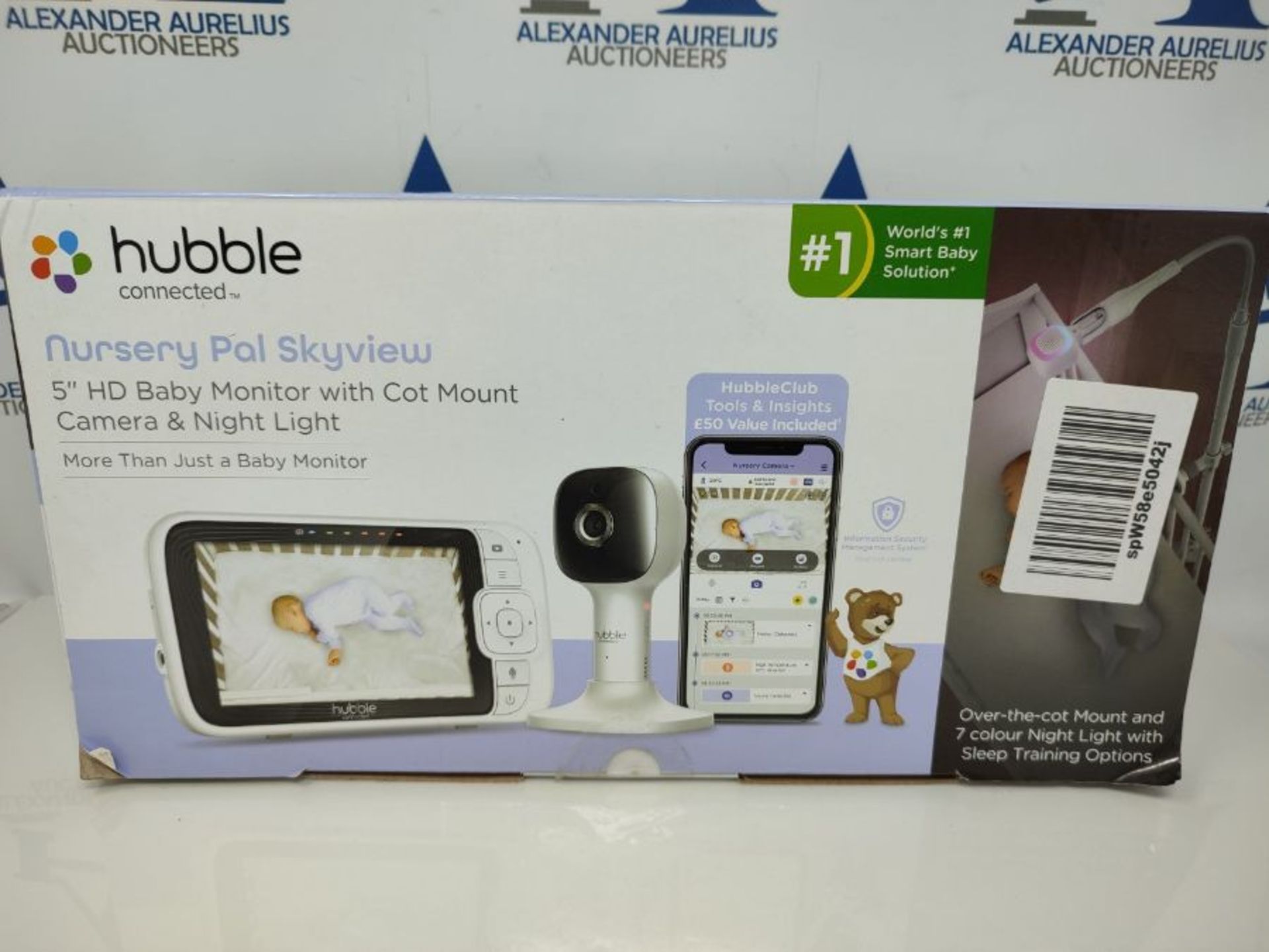 RRP £152.00 Hubble Connected Nursery Pal Skyview Smart Video Baby Monitor Wifi Camera with 5" Inch - Image 2 of 3