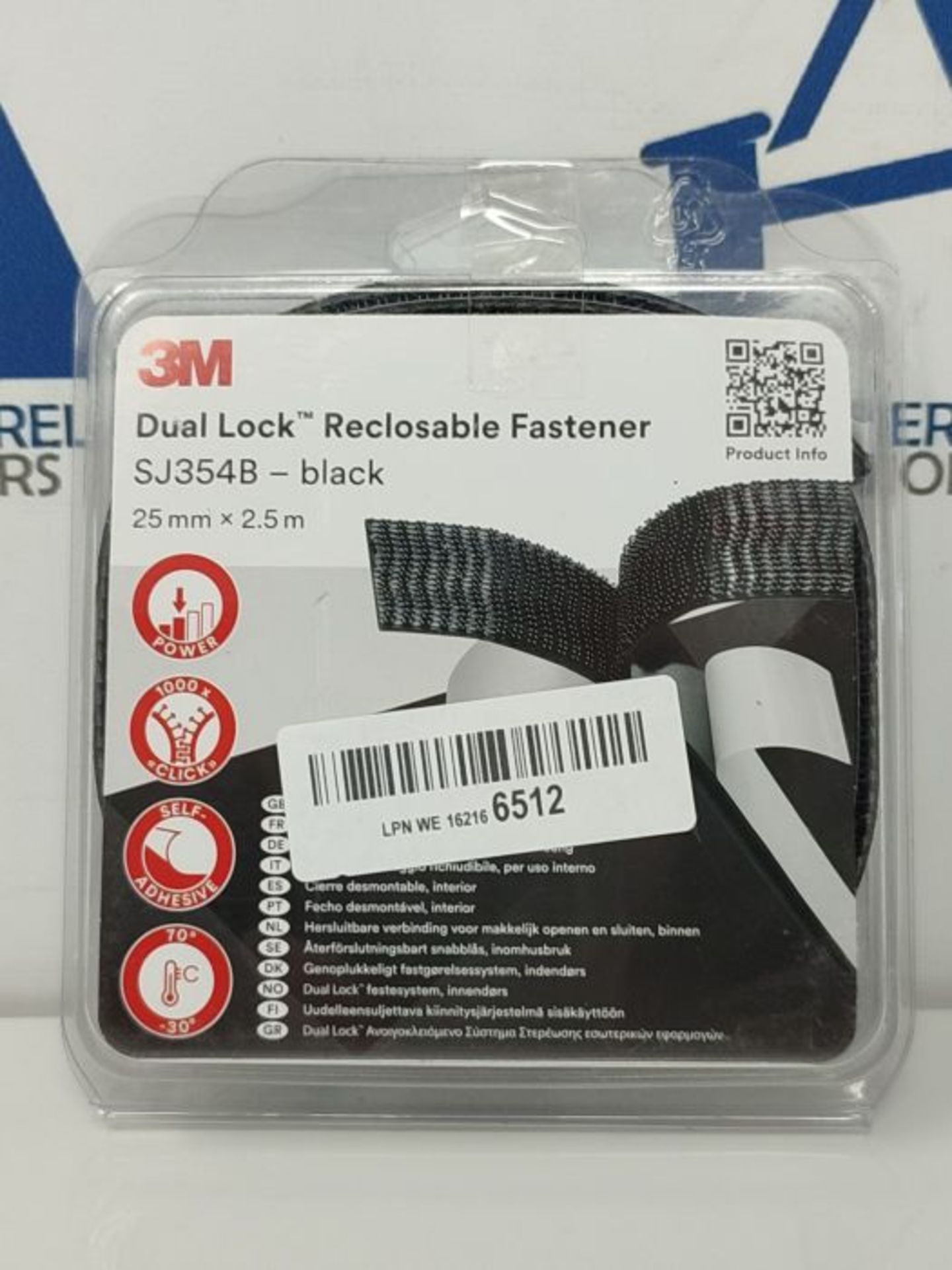 3M Dual Lock Reclosable Fastener SJ354B - bonds well to many low surface energy materi - Image 2 of 3