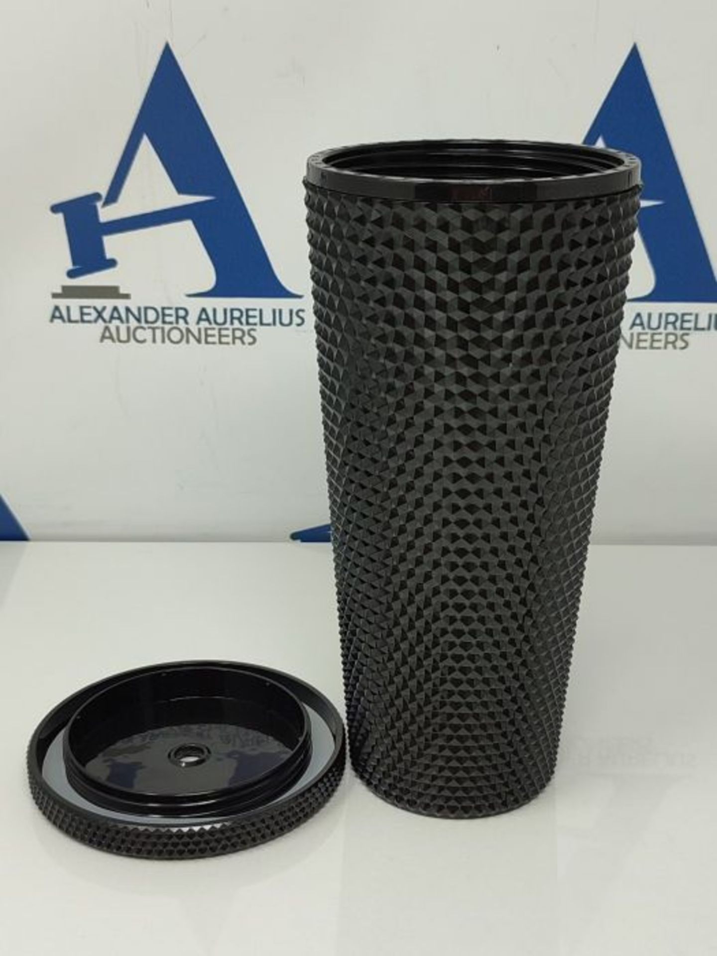 ALINK Studded Tumbler with Lid and Straw, Cold Water Bottle, Iced Coffee Travel Mug, 2 - Image 2 of 2