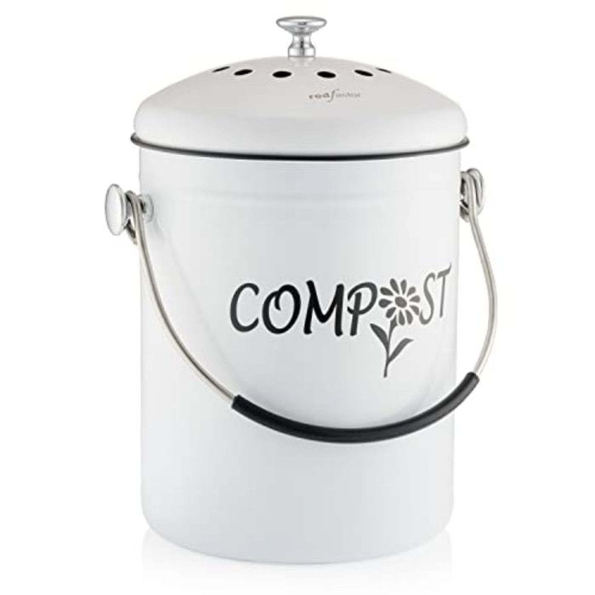 [CRACKED] RED FACTOR Deluxe Compost Bin for Kitchen Worktop - Stainless Steel Food Was