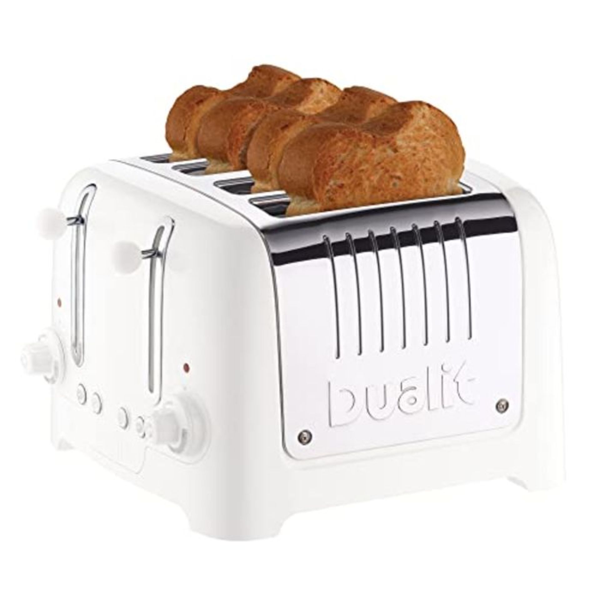 RRP £108.00 Dualit 4 Slice Lite Toaster | 1.1kW Toasts 120 Slices an Hour | Polished with High Glo