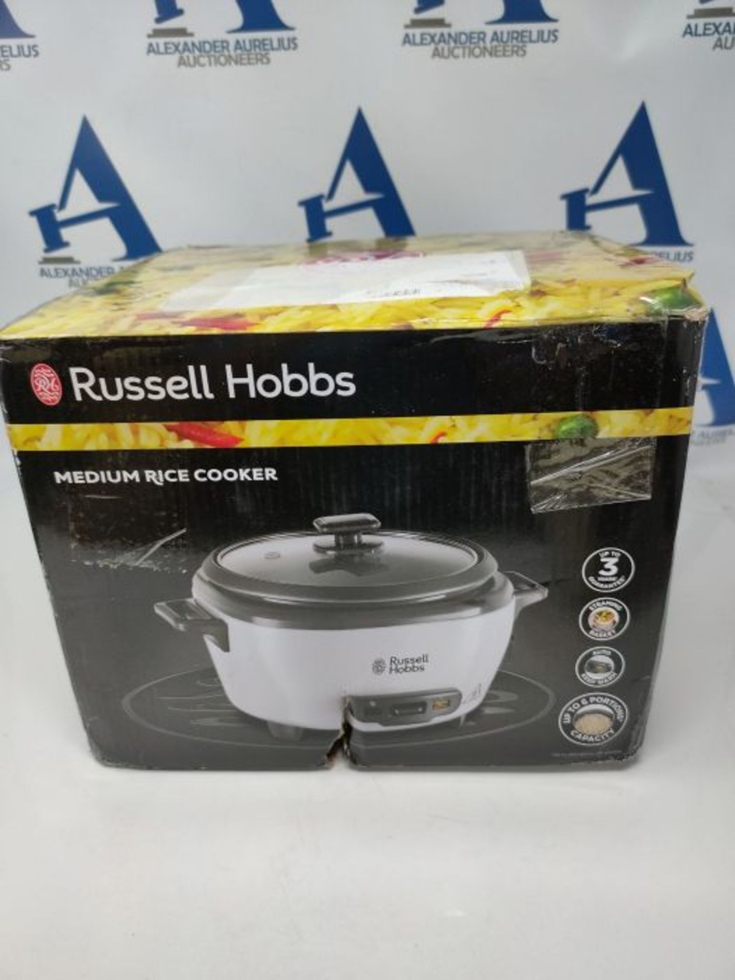 Russell Hobbs 27030 Medium Rice Cooker, Metal, 300 W, 1.2 kilograms, White - Image 2 of 3