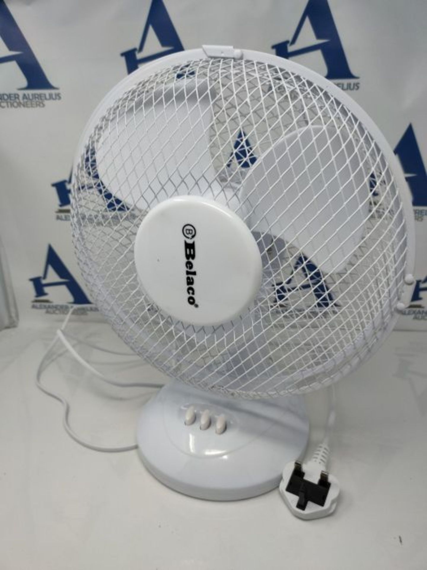 Belaco 9inch Table Fan Desk Fan with 2 Speed Oscillating cooling fan Stand Fan Low Noi - Image 2 of 6