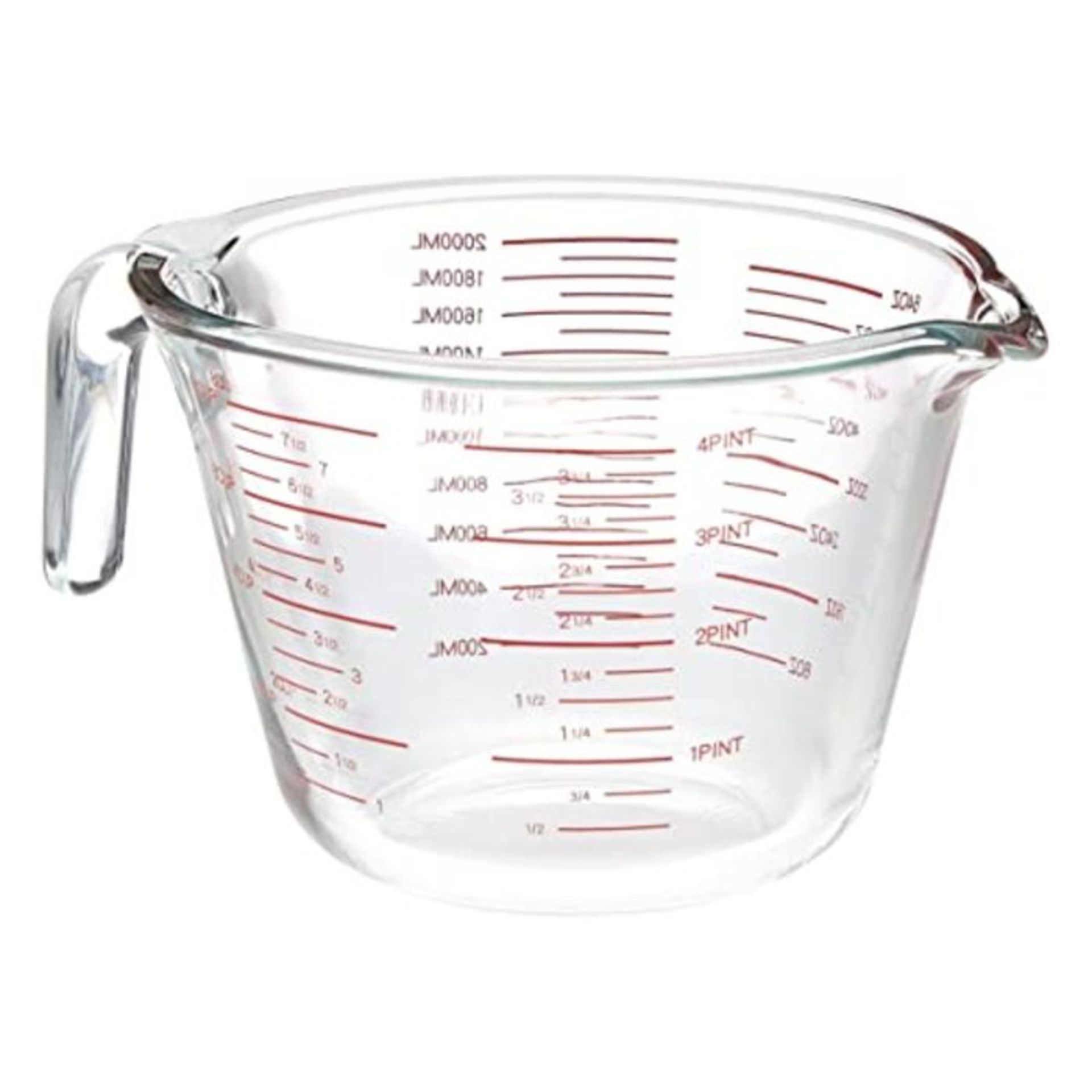 AmazonCommercial LMC200 Glass Measuring Cup, 8 Cup Capacity (2 Liters)