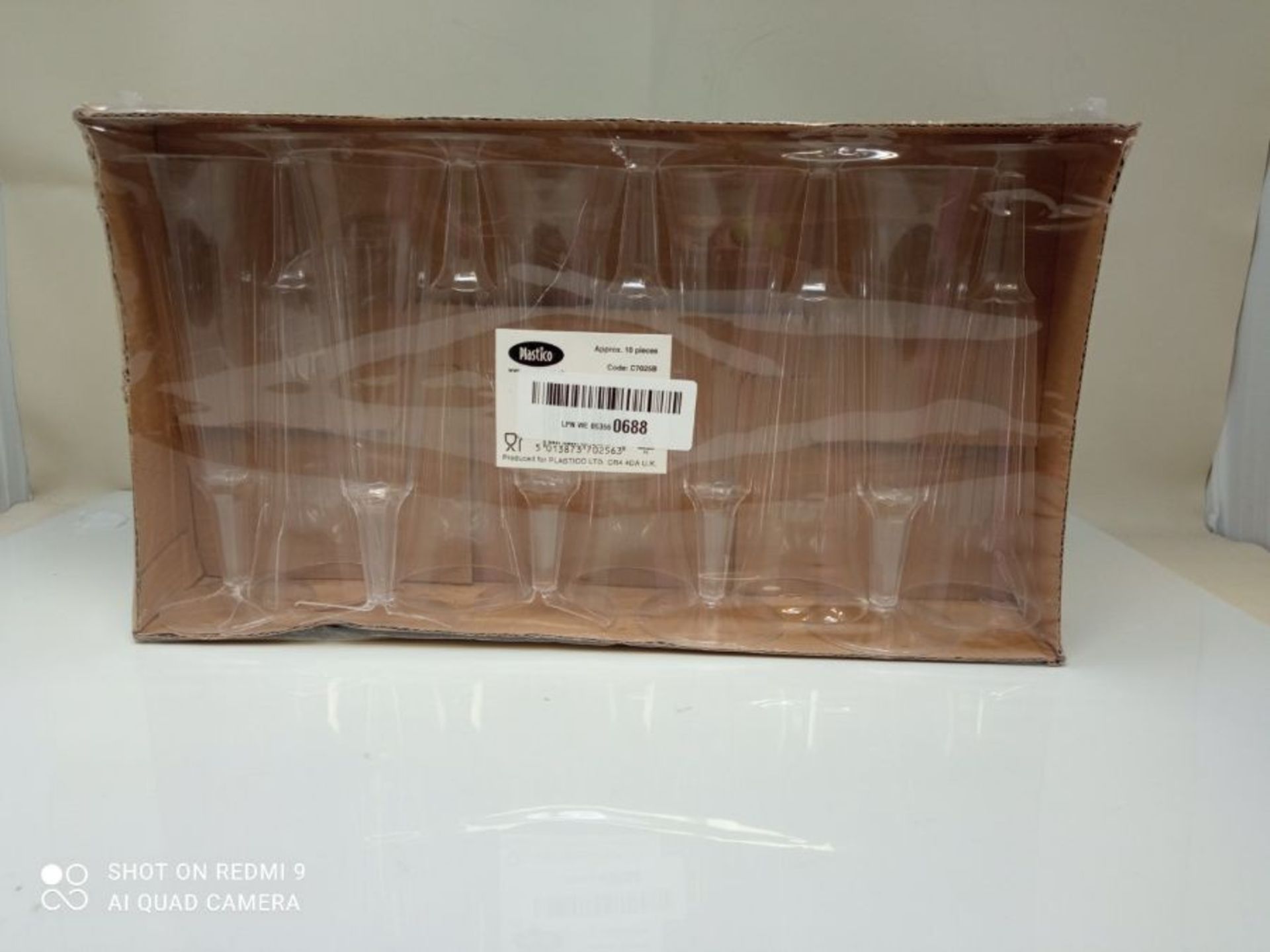 [CRACKED] Plastico Disposable Champagne Flutes (Pack 10) - Image 2 of 2