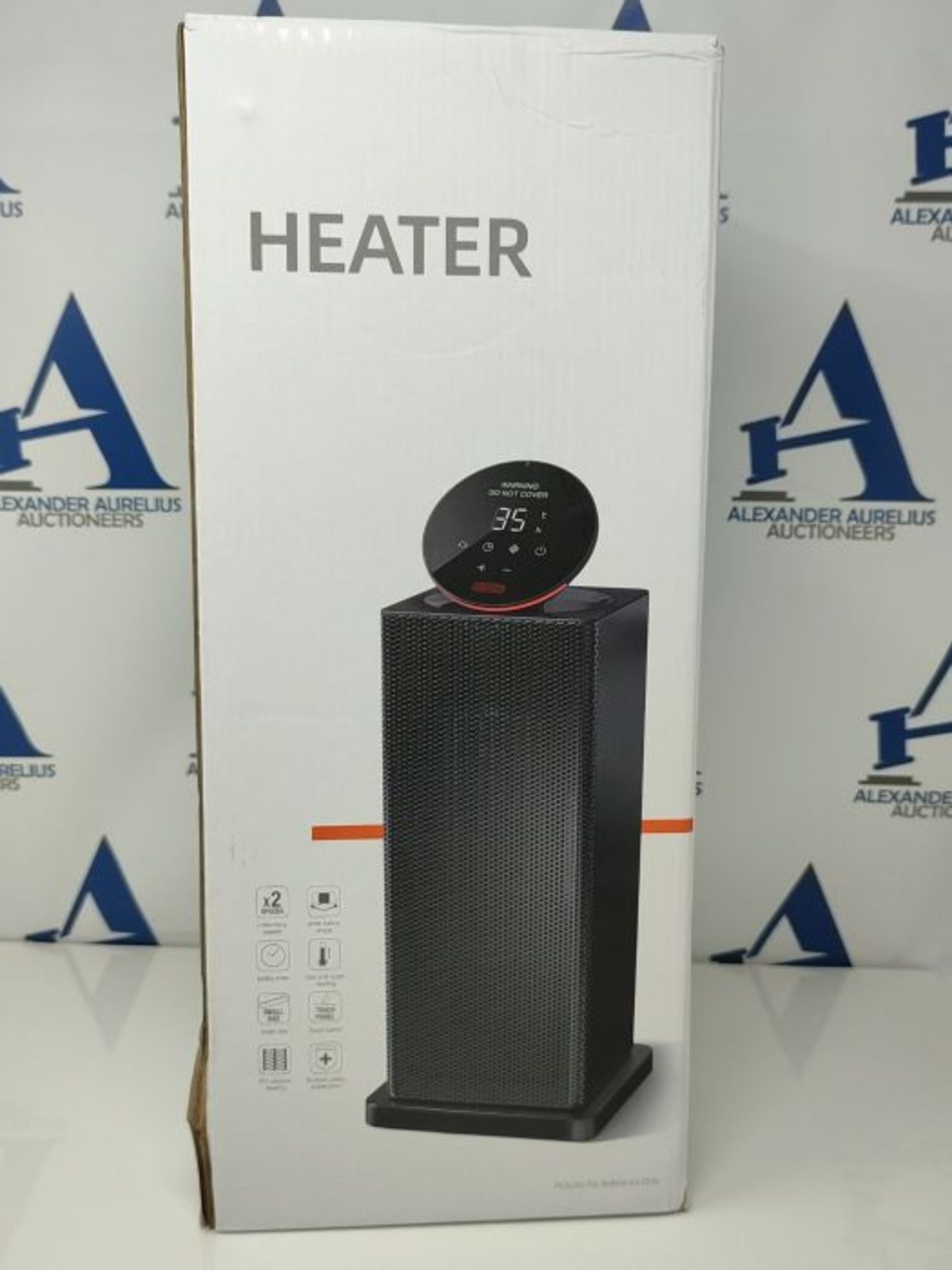 RRP £60.00 OMISOON Heater 2000W, ECO Electric Heater with 90°Oscillation, Thermostat, 24H Timer, - Image 2 of 3