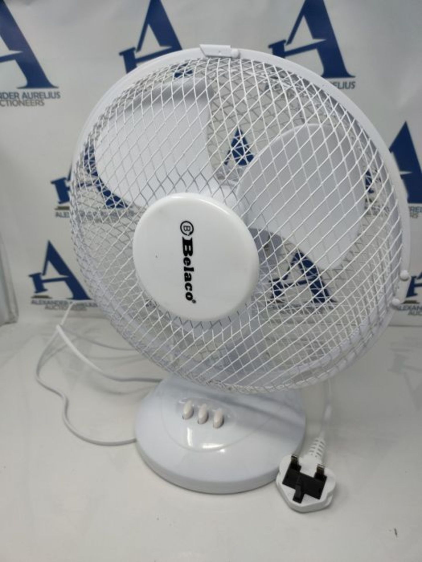 Belaco 9inch Table Fan Desk Fan with 2 Speed Oscillating cooling fan Stand Fan Low Noi - Image 5 of 6