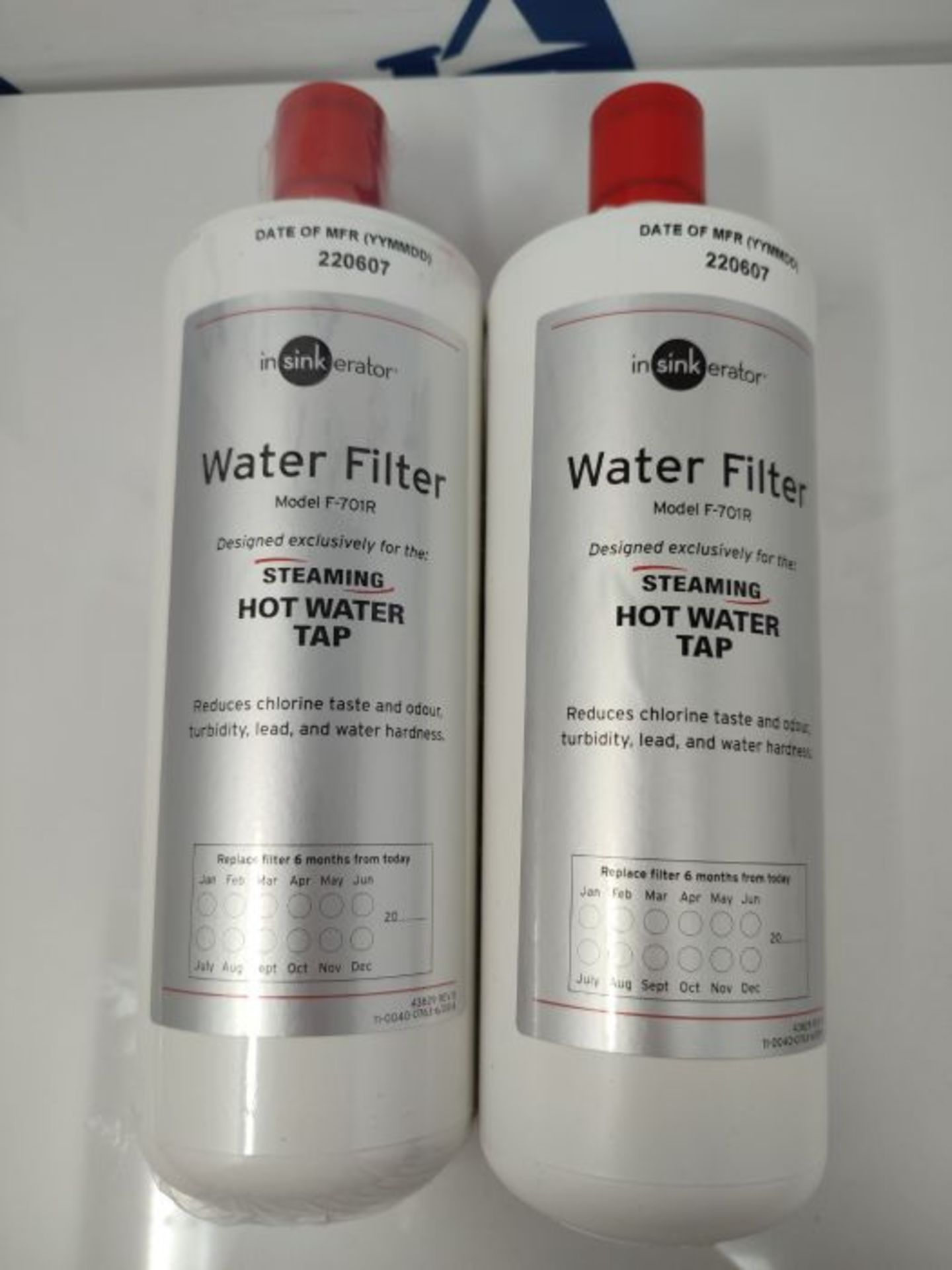 RRP £79.00 InSinkErator 43961 Hard Water Filter F-701R Replacement Filter (Twin Pack) , White - Image 3 of 3