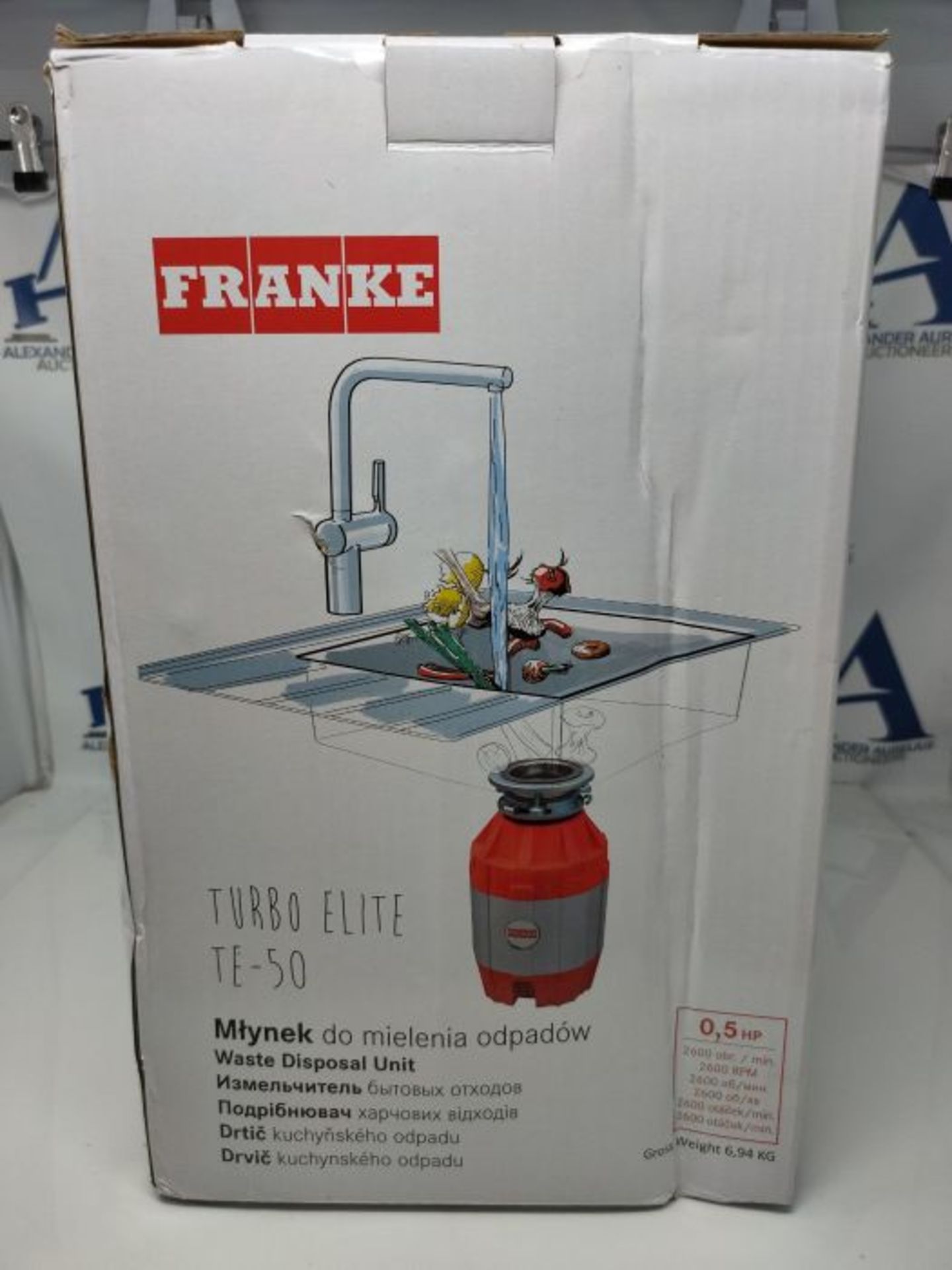 RRP £209.00 Franke 134.0535.229 Electric Waste Grinder TE-50-134.0535, Red - Image 2 of 3