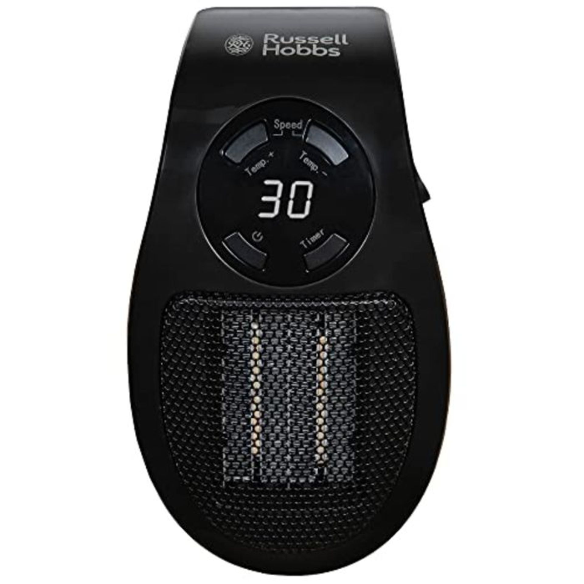 Russell Hobbs 500W Ceramic Plug Heater, Electric Heater Adjustable thermostat, 12 Hour - Image 4 of 6