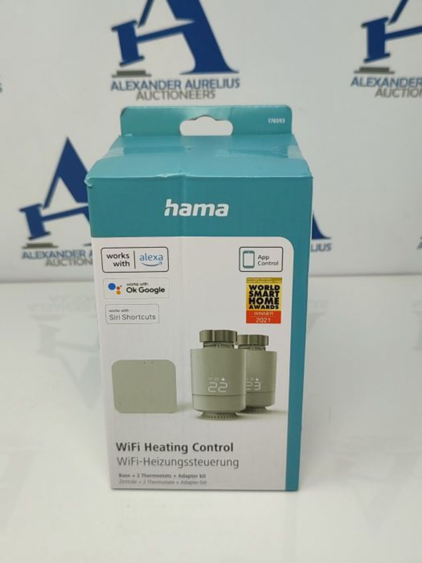 RRP £98.00 Hama Smart radiator thermostat, starter set 2 pcs with hub (heating control WLAN, smar - Image 2 of 3