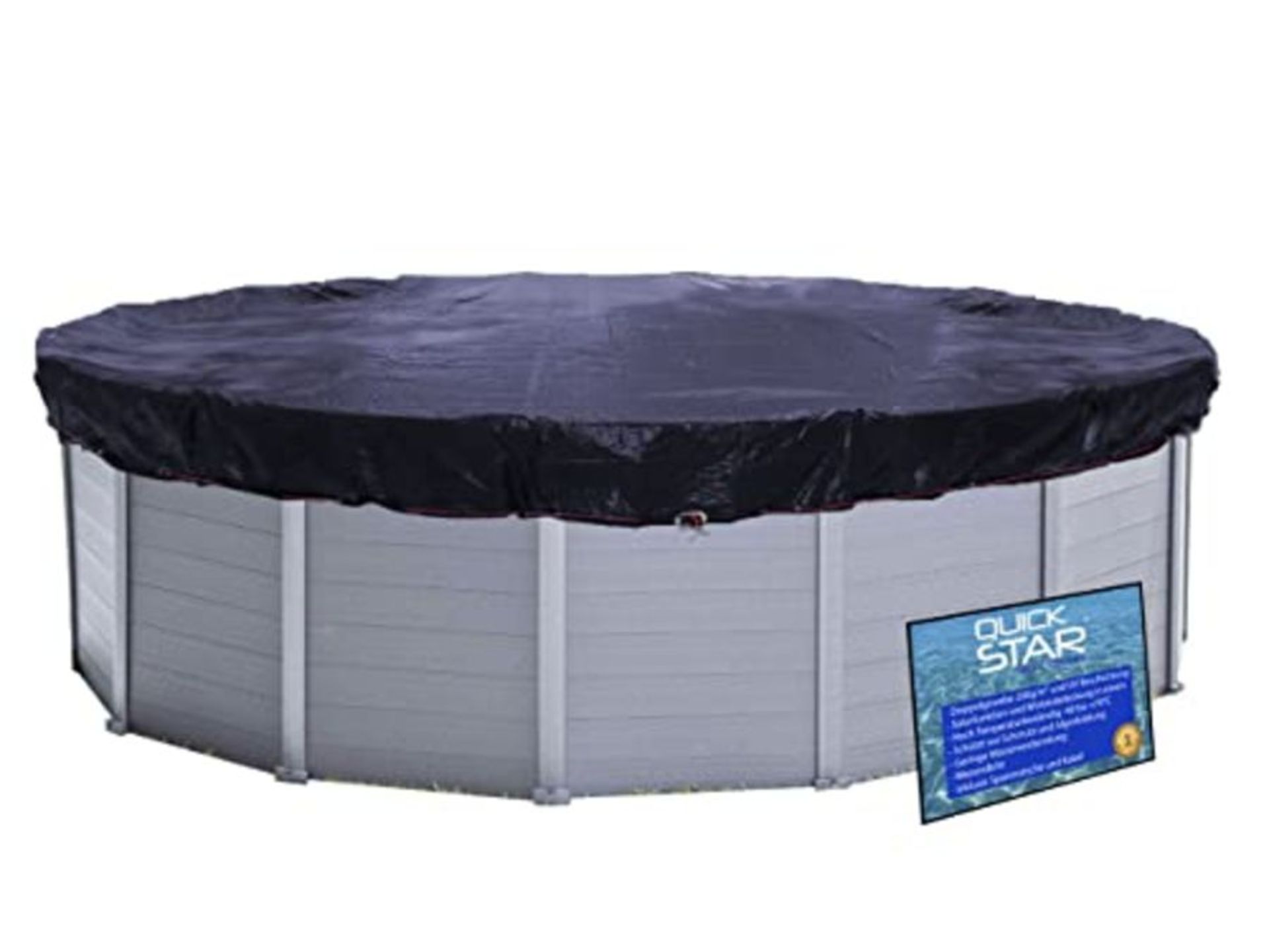 QUICK STAR Solar Swimming Pool Cover Round 200g/m² for Poolsize 366 - 400 cm Winter T