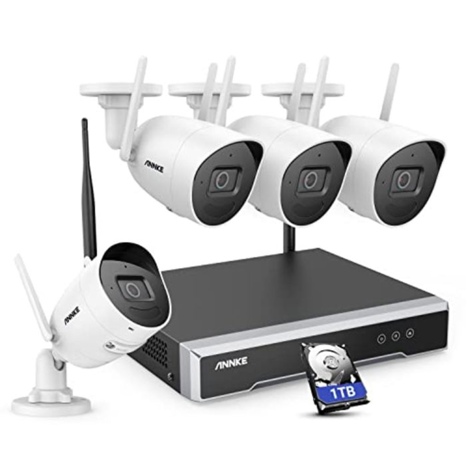 RRP £280.00 ANNKE WS500 Wireless Security Camera System with 2T2R MIMO Antennas, 5MP Super HD 8CH