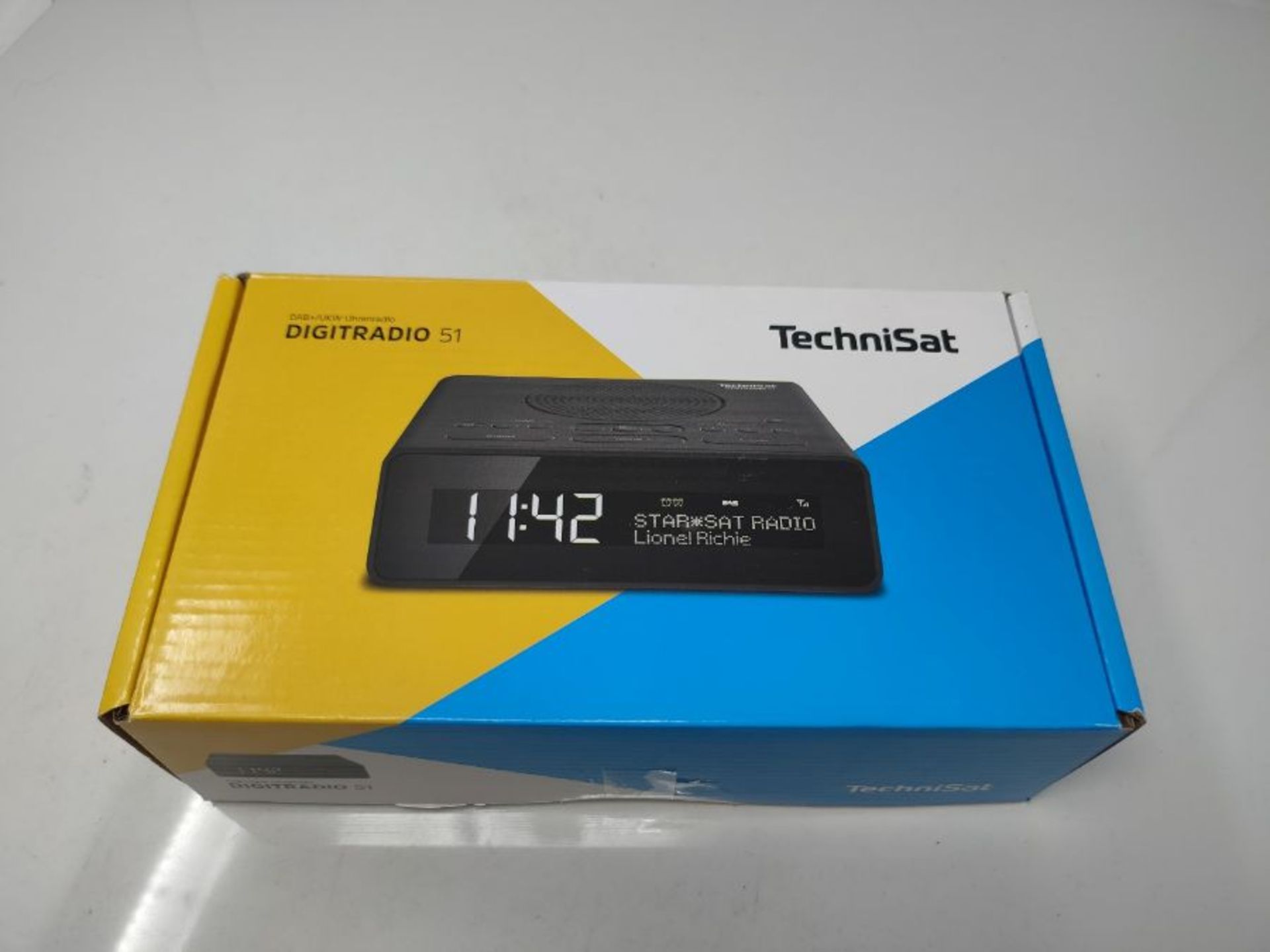 RRP £50.00 TechniSat Digitradio 51 DAB+ radio alarm clock (DAB, FM, clock radio, alarm clock with - Image 2 of 3