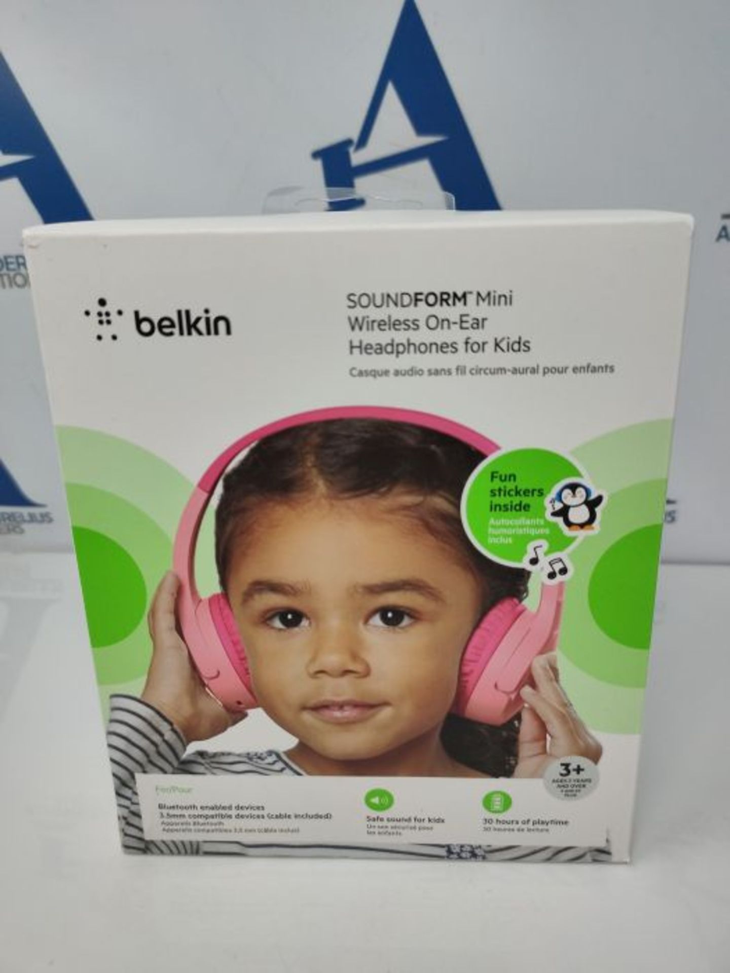 Belkin SoundForm Mini Kids Wireless Headphones with Built in Microphone, On Ear Headse - Image 2 of 3