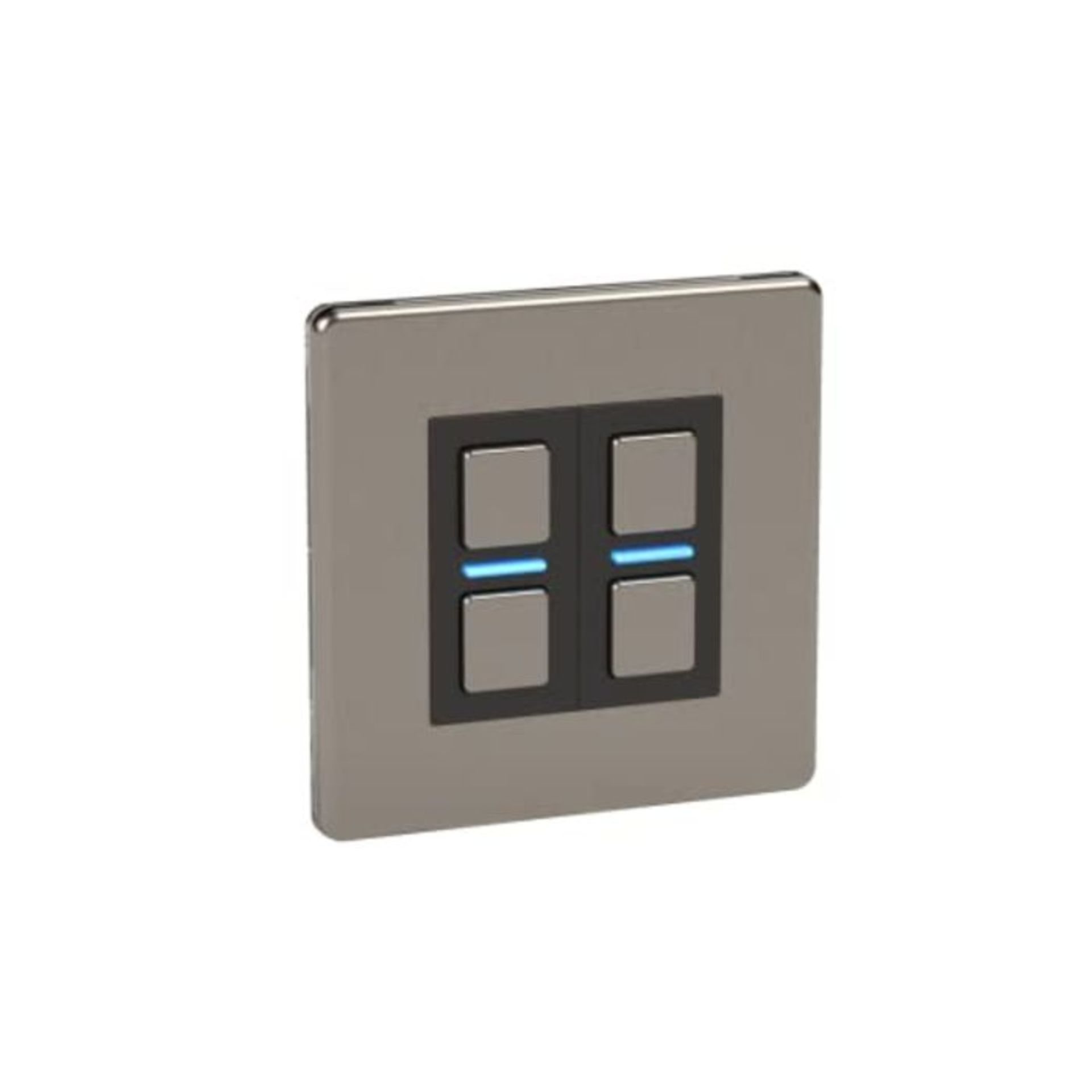 RRP £111.00 Lightwave LP22MK2 Smart Dimmer with Energy Monitoring, 2 Gang, Stainless Steel - Works