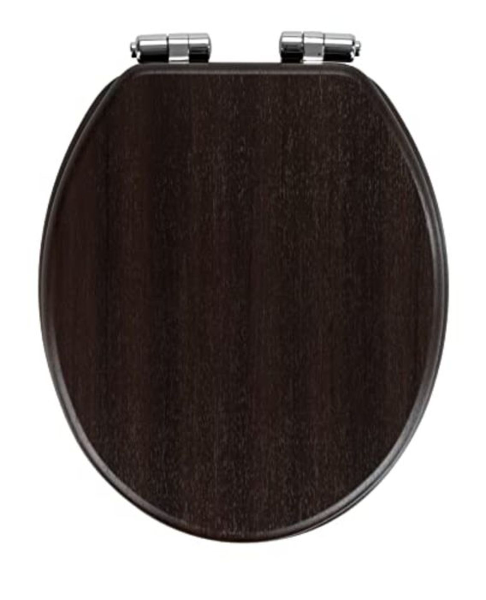 WENKO Toilet Seat Wenge-Soft Closing Mechanism, MDF, Brown, 37 x 43 x 10 cm