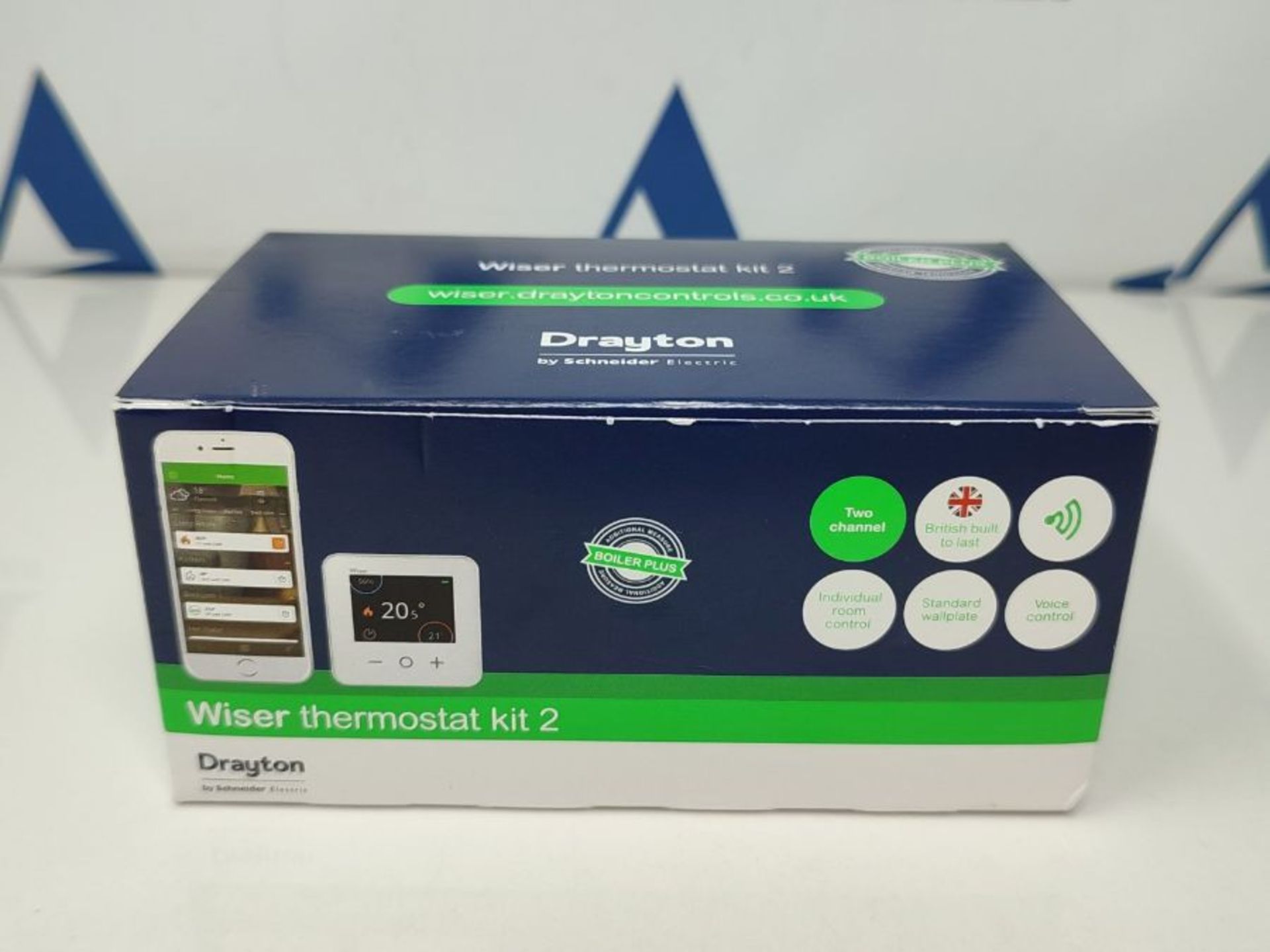 RRP £155.00 Drayton Wiser Smart Thermostat Heating and Hot Water Control Kit - Works with Amazon A - Image 2 of 3