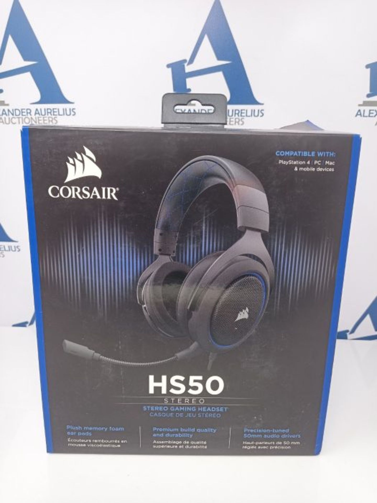 RRP £62.00 Corsair HS50 Stereo Gaming Headset (Unidirectional Noise Cancelling, Optimised Unidire - Image 2 of 3