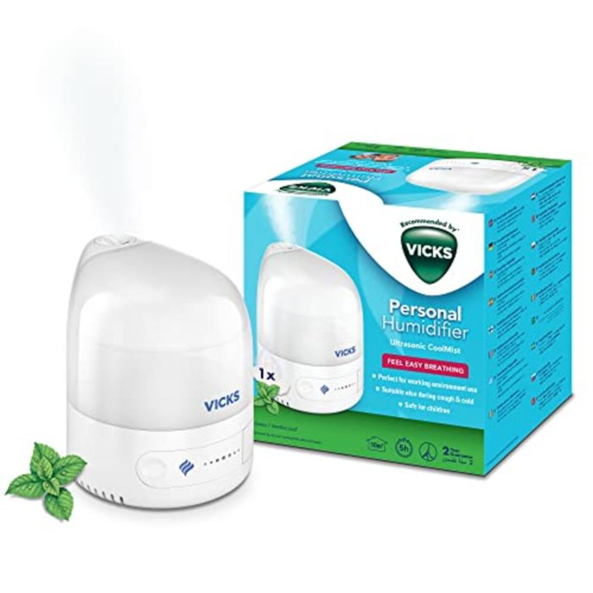 Vicks Personal Cool Mist Ultrasonic Humidifier - Small, Easy to Use, Quiet - Constant